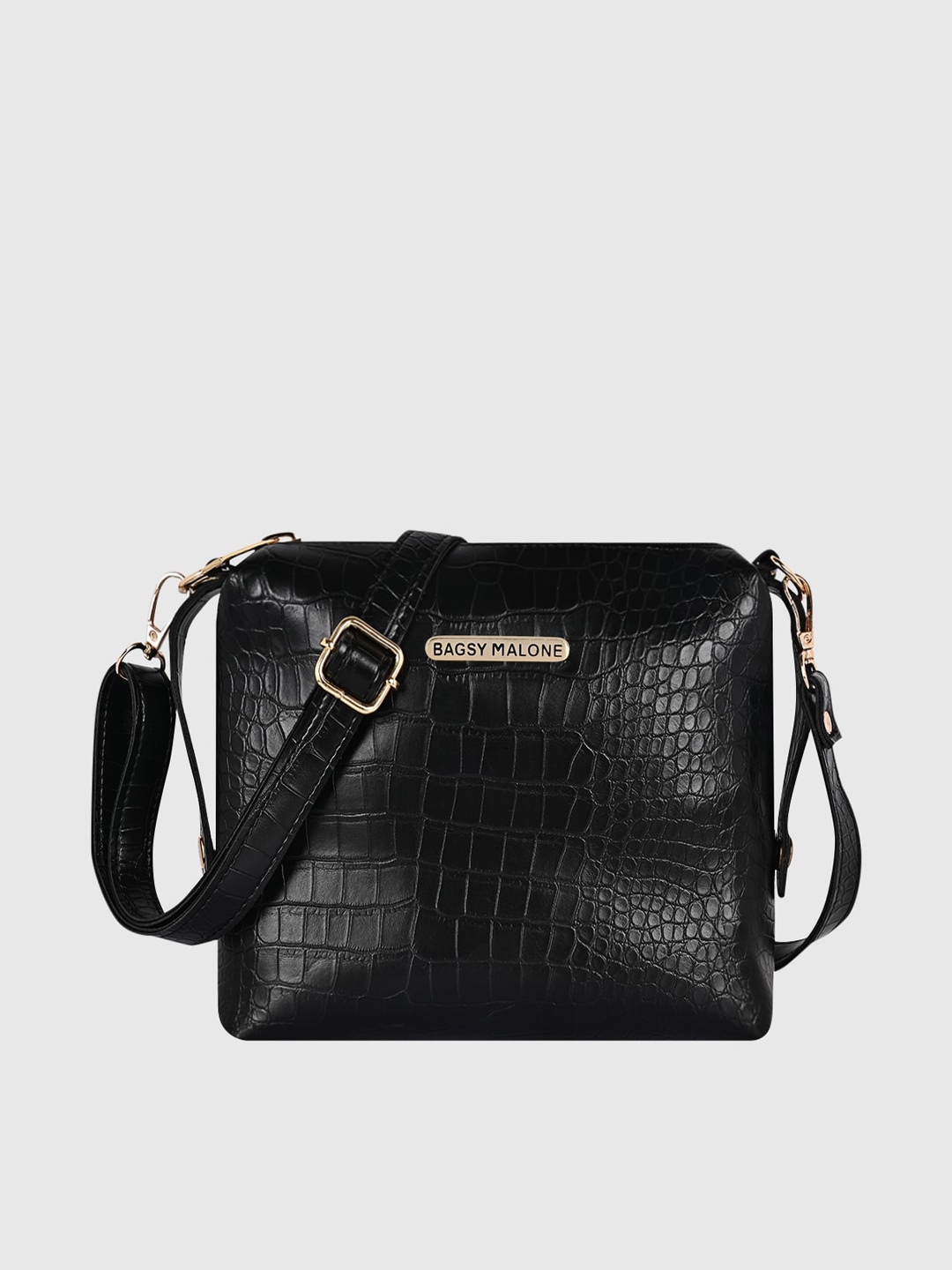 

Bagsy Malone Black Textured Structured Sling Bag