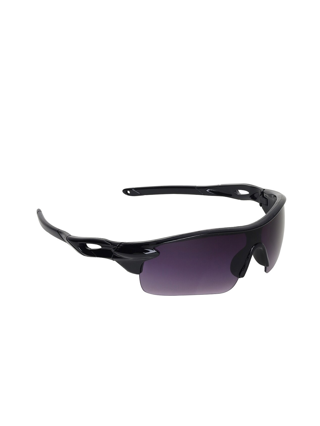 

SCAGLIA Unisex Grey Lens & Black Sports Sunglasses with UV Protected Lens SCG_SPRT_BLK-GRY