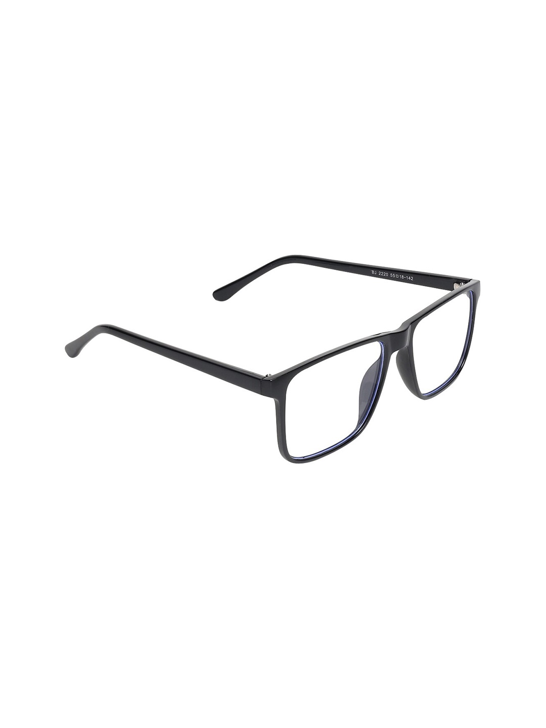 

ALIGATORR Unisex Clear Lens & Black Square Sunglasses with UV Protected Lens, Transparent