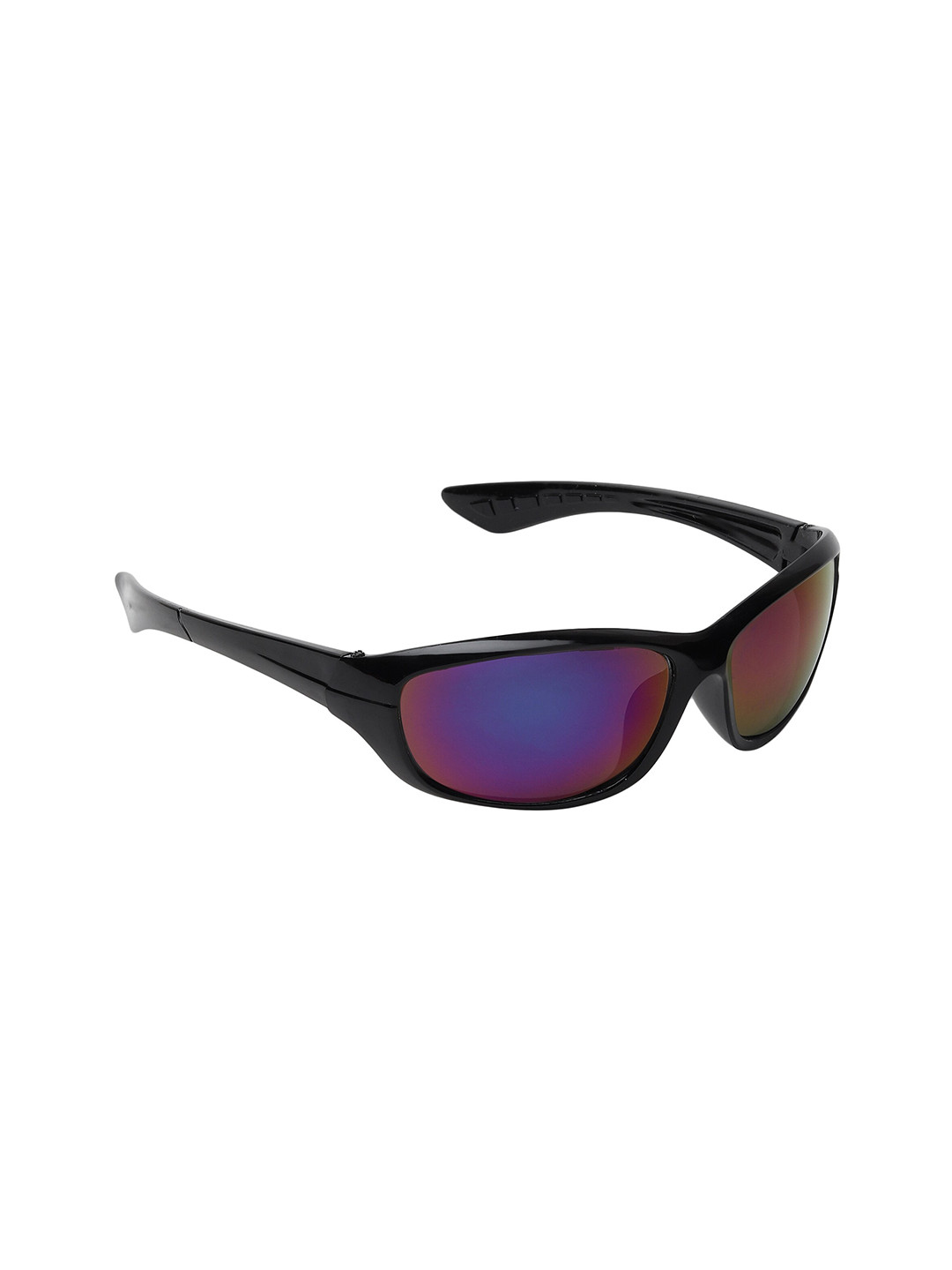 

GARTH Unisex Blue Lens & Black Sports Sunglasses with UV Protected Lens