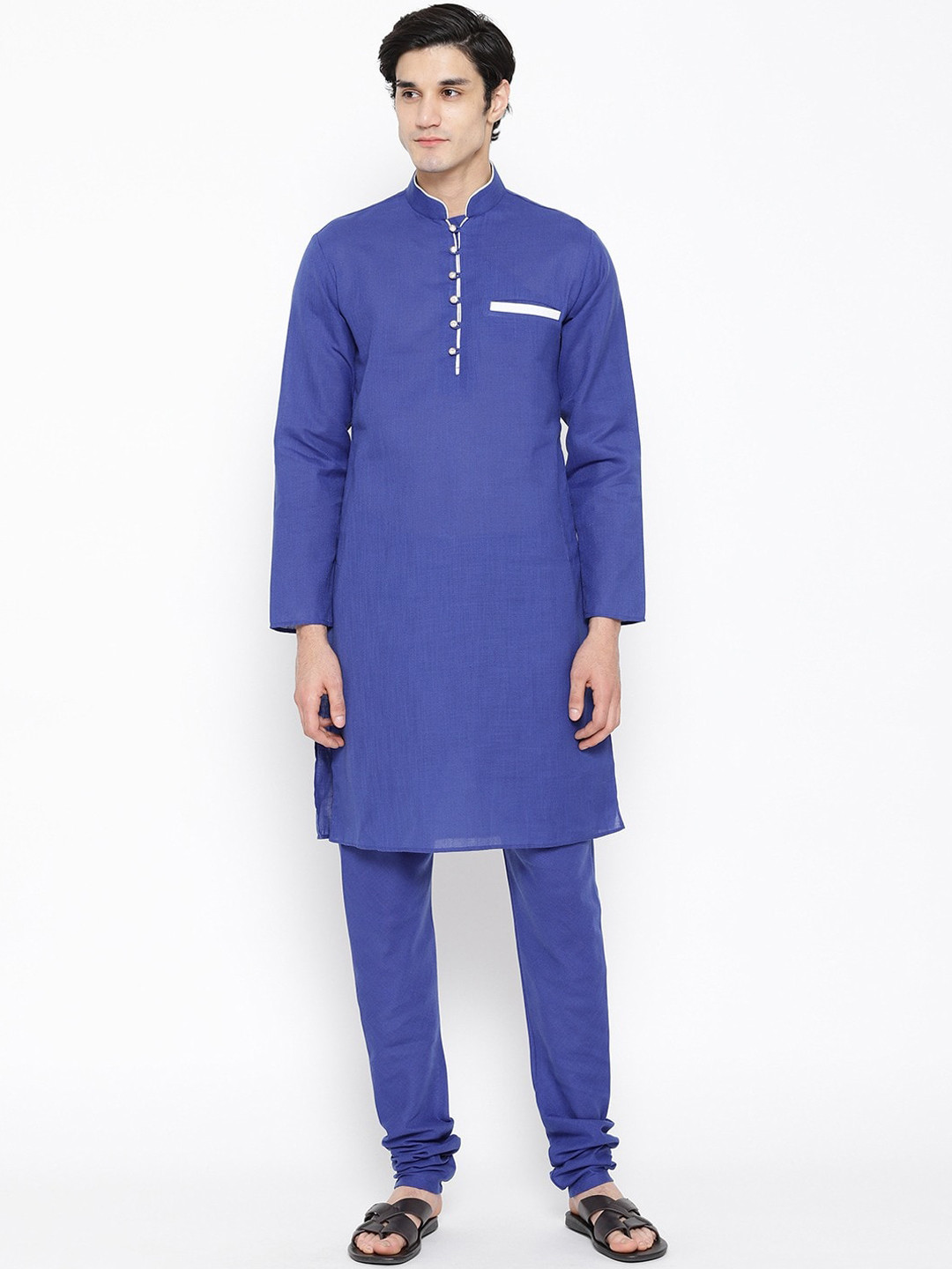 

SG LEMAN Men Blue Kurta with Churidar