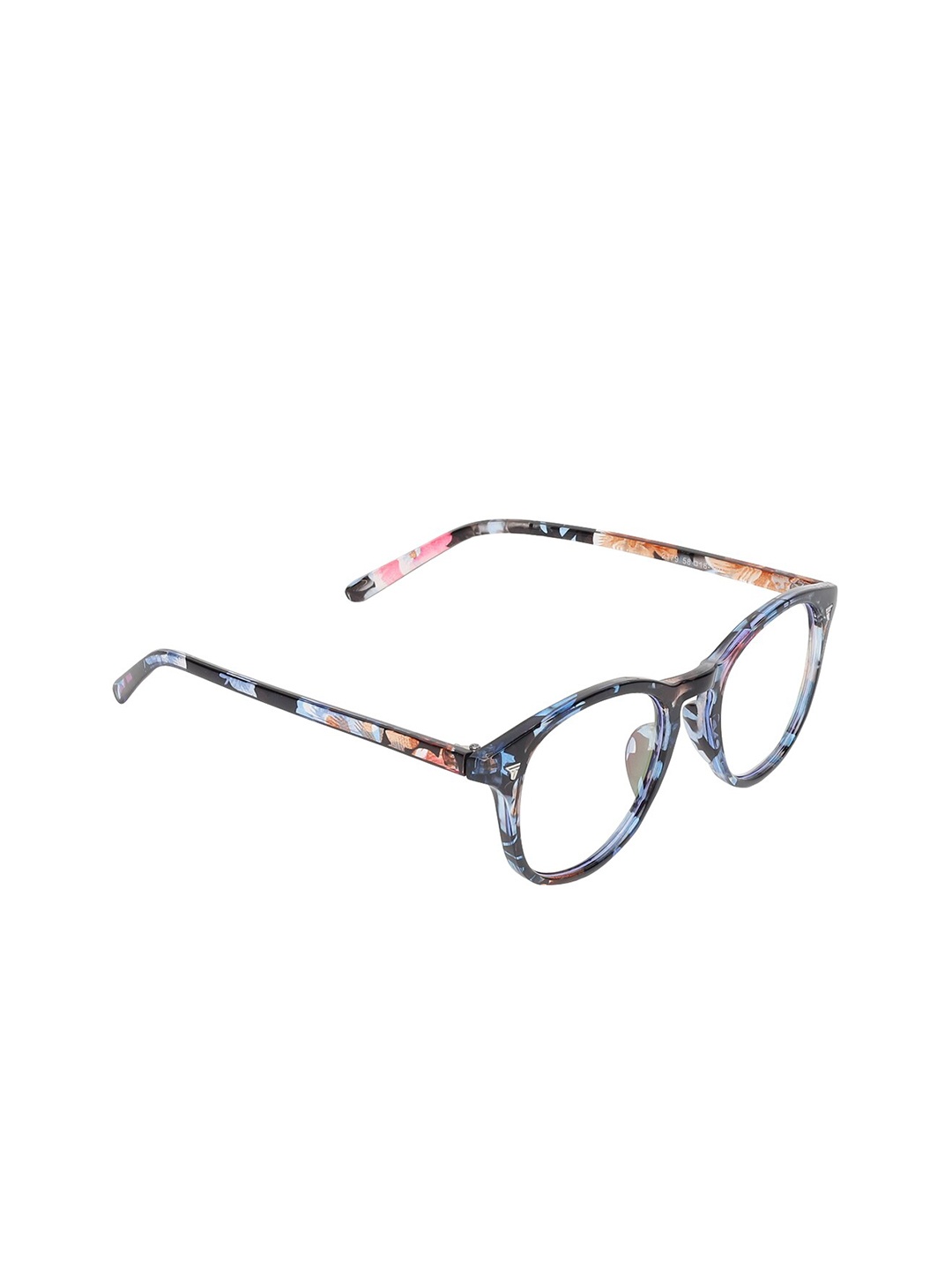 

GARTH Unisex Clear Lens & Black Round Sunglasses with UV Protected Lens PENTO_MULTI_GRT, Transparent