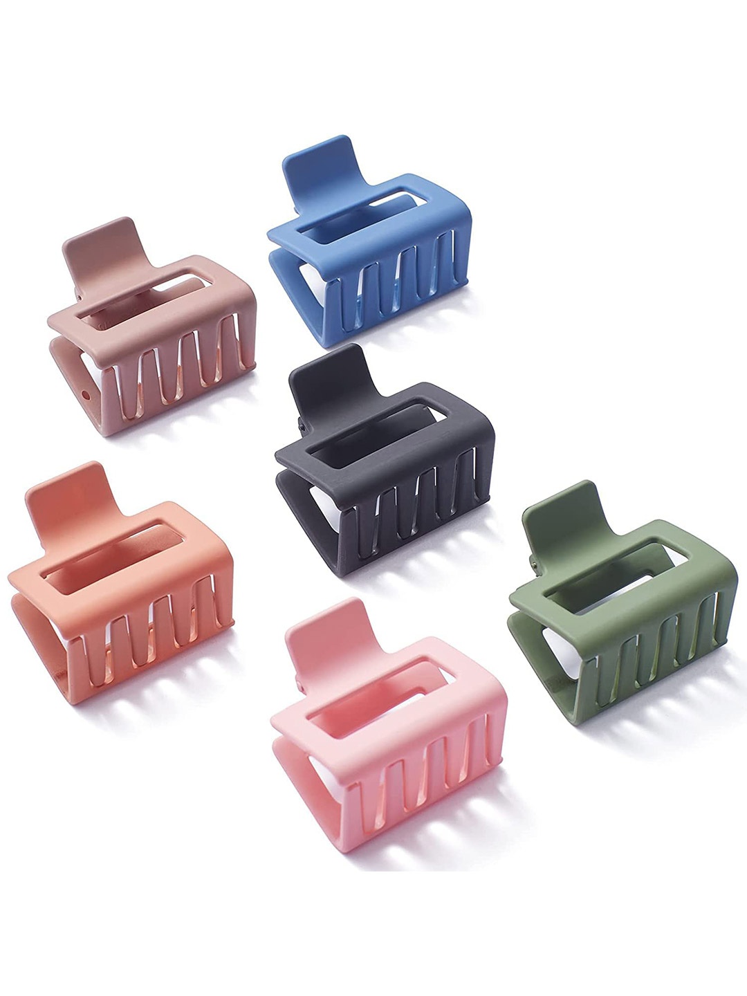 

VAGHBHATT Women Black & Green Set of 6 Claw Clip