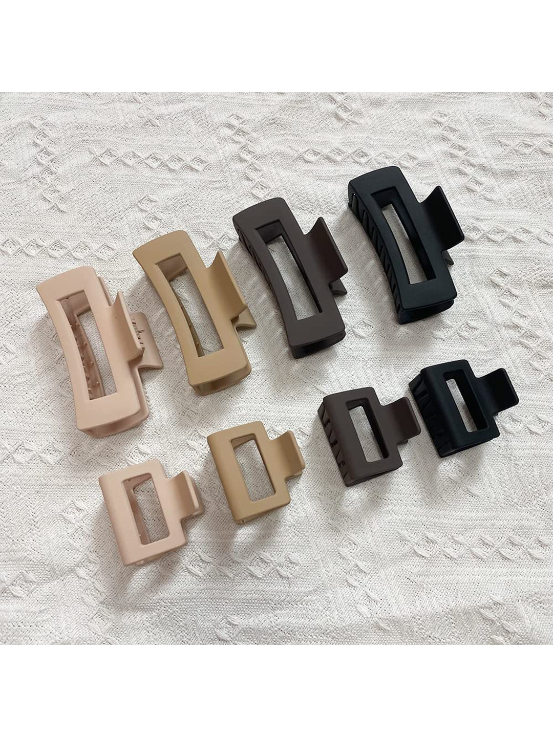 

VAGHBHATT Women Multicoloured Pack of 8 Claw Clips, Multi