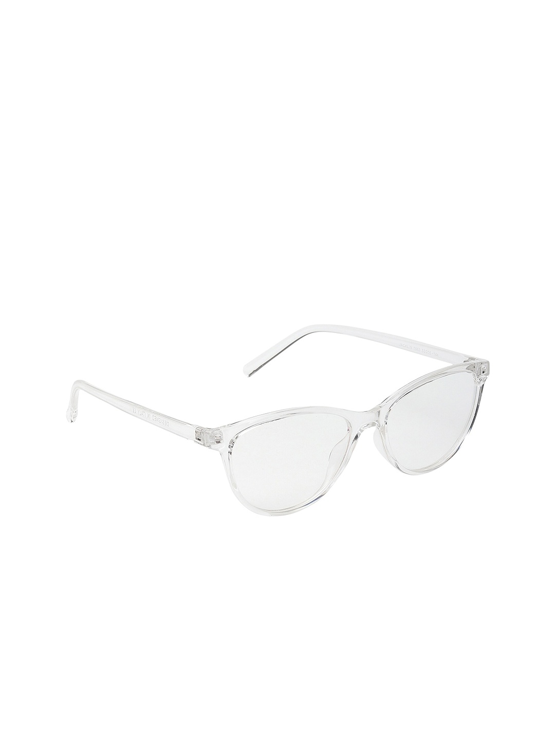 

GARTH Unisex Clear Lens & White Aviator Sunglasses UV Protected Lens RAFA TRANS_CLR_GRT, Transparent