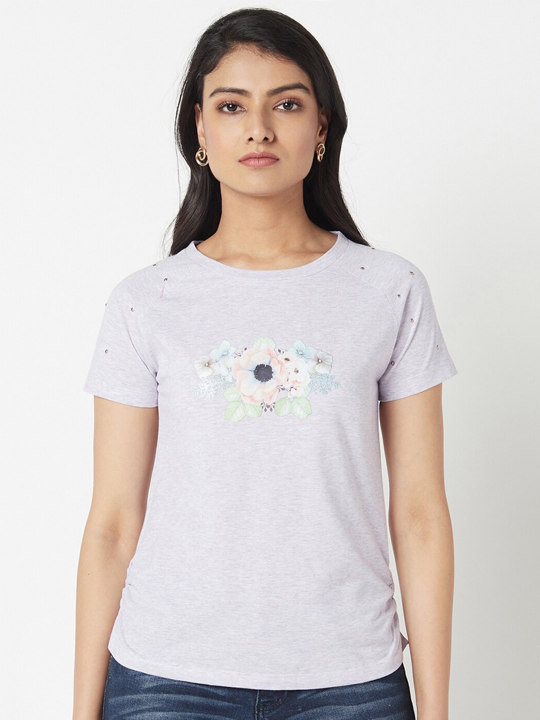 

Miss Grace Mauve Floral Print Top
