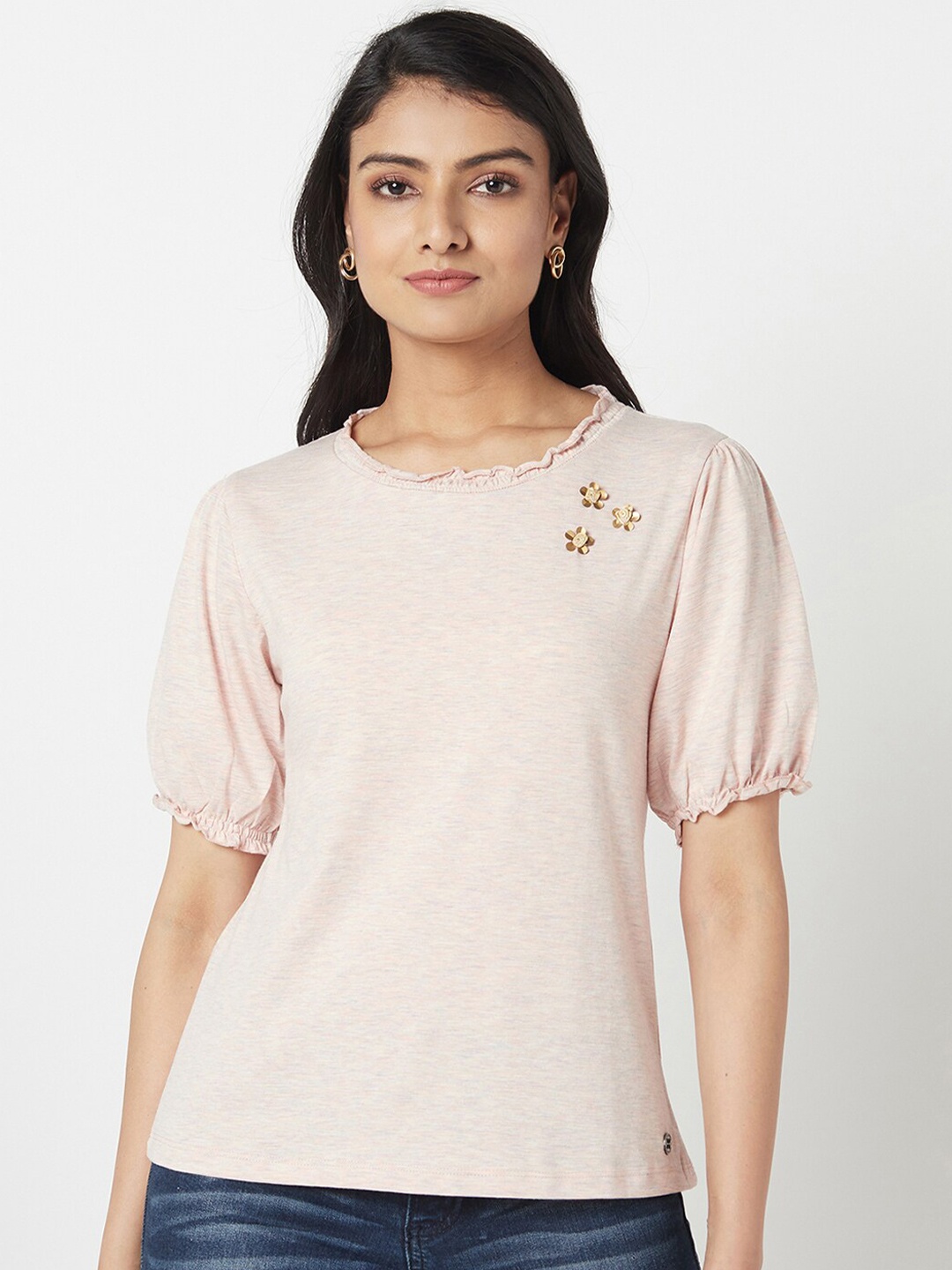 

Miss Grace Peach-Coloured Solid Top