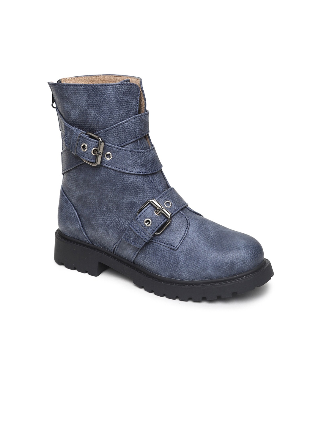 

VALIOSAA Women Navy Blue Solid Chunky Boots