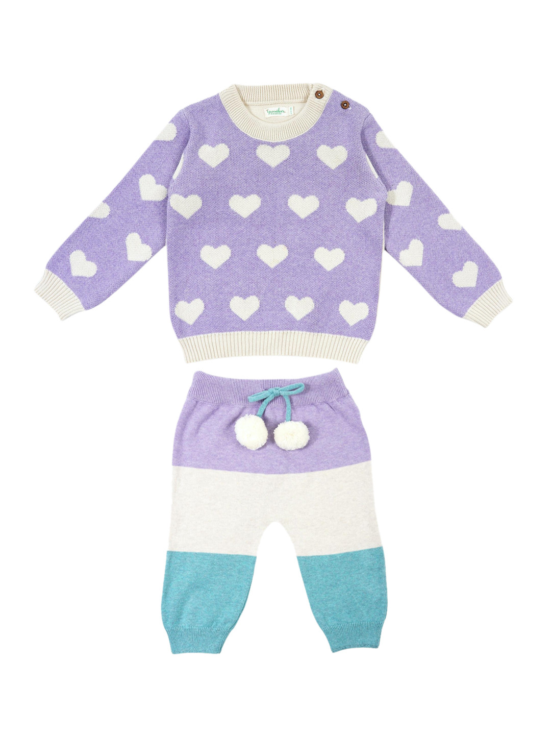 

Greendeer Unisex Kids Lavender Clothing Set