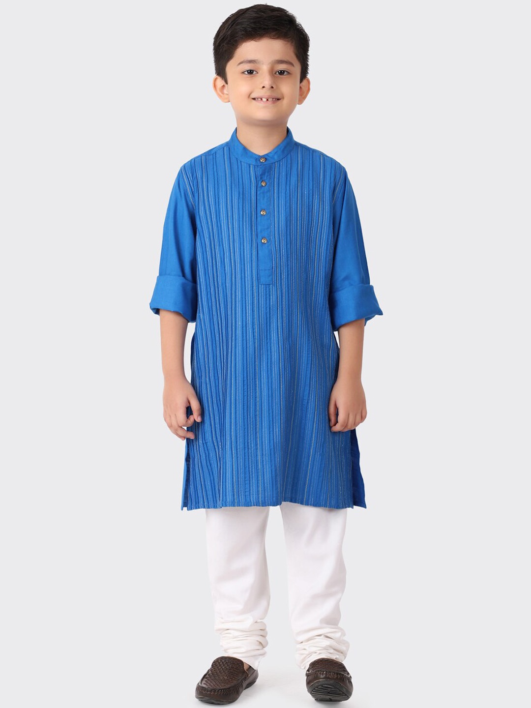 

Fabindia Boys Blue Thread Work Kurta