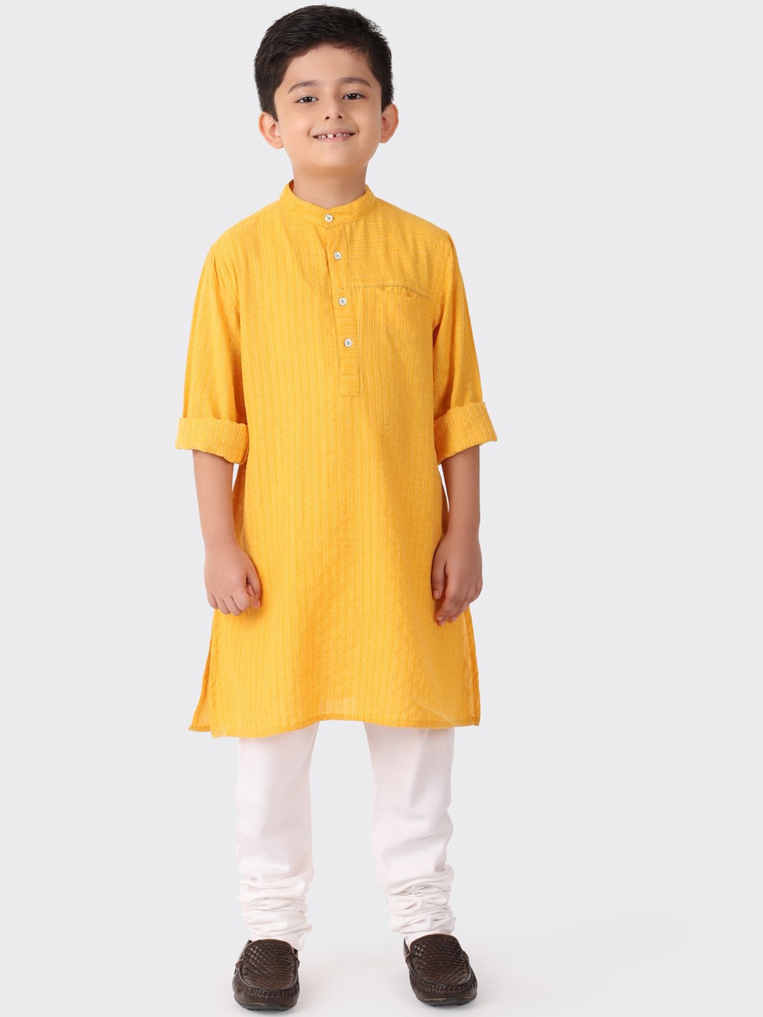 

Fabindia Boys Yellow Kurta