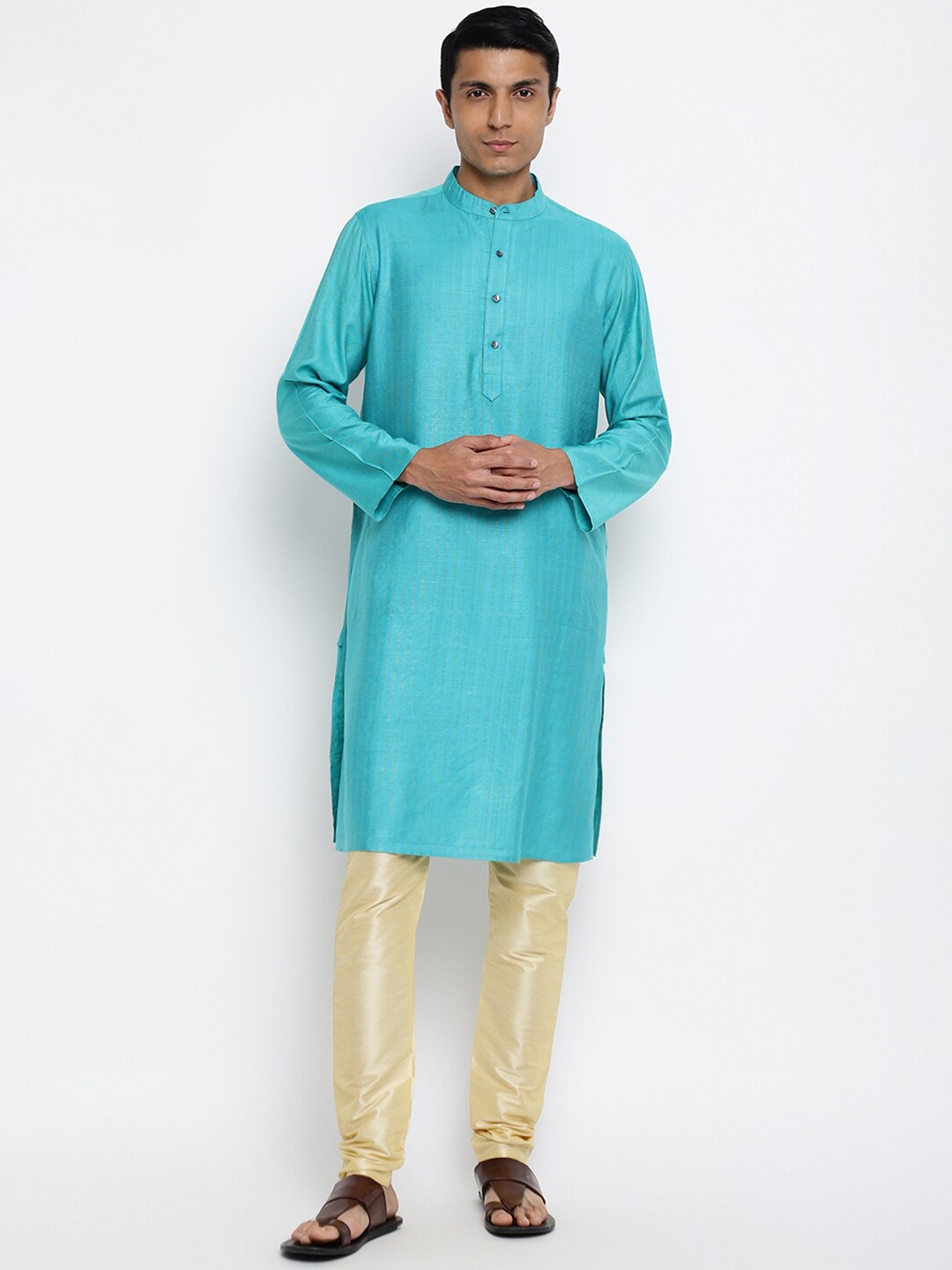 

Fabindia Men Blue Kurta