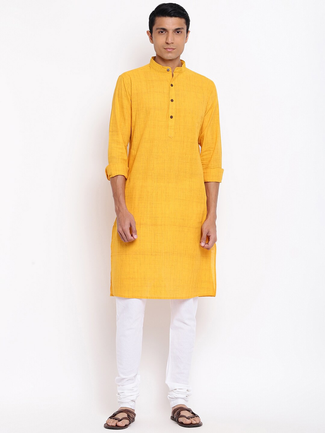 

Fabindia Men Yellow Kurta