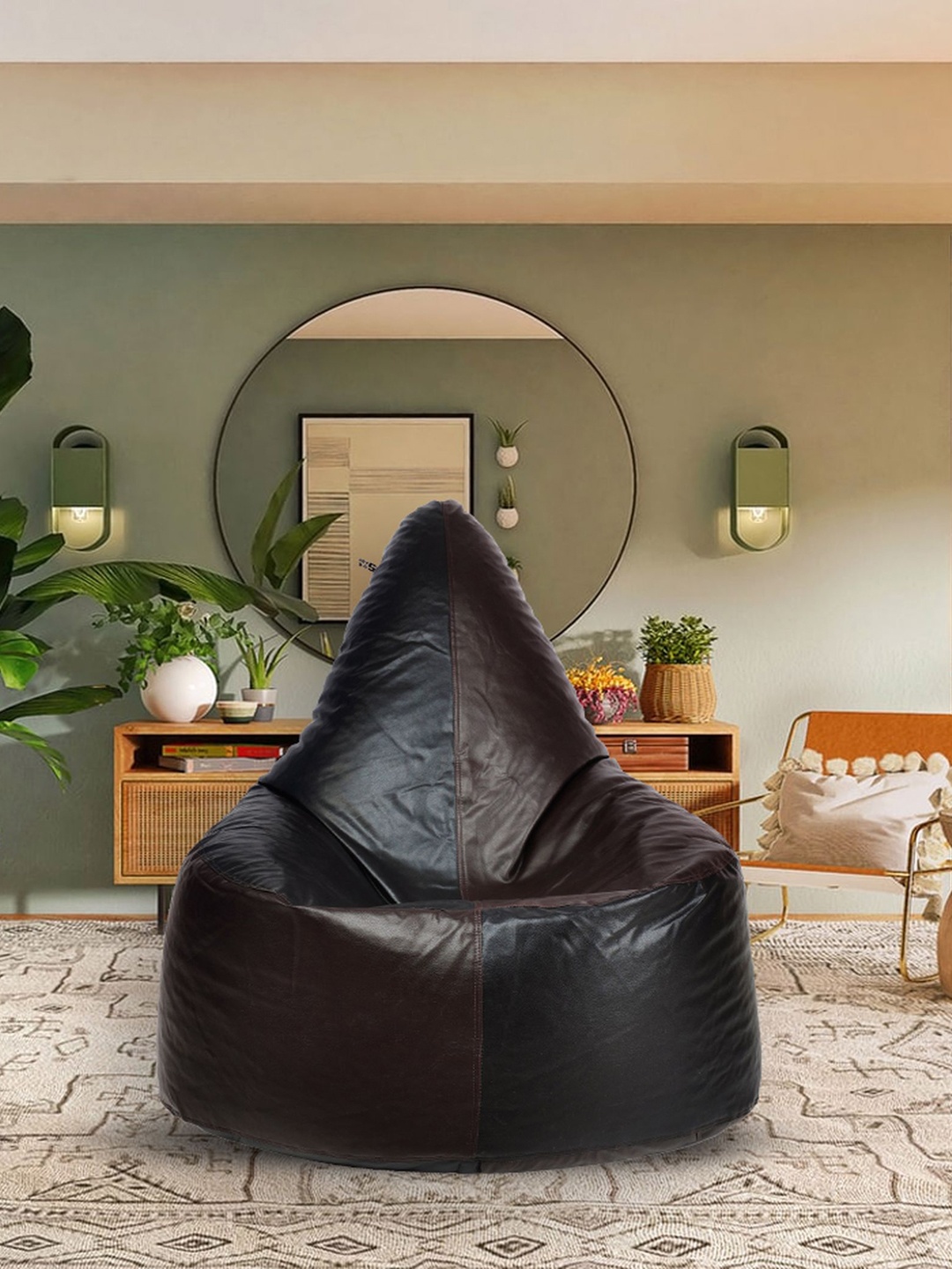 

SHIRA 24 Black Solid Bean Bag Cover