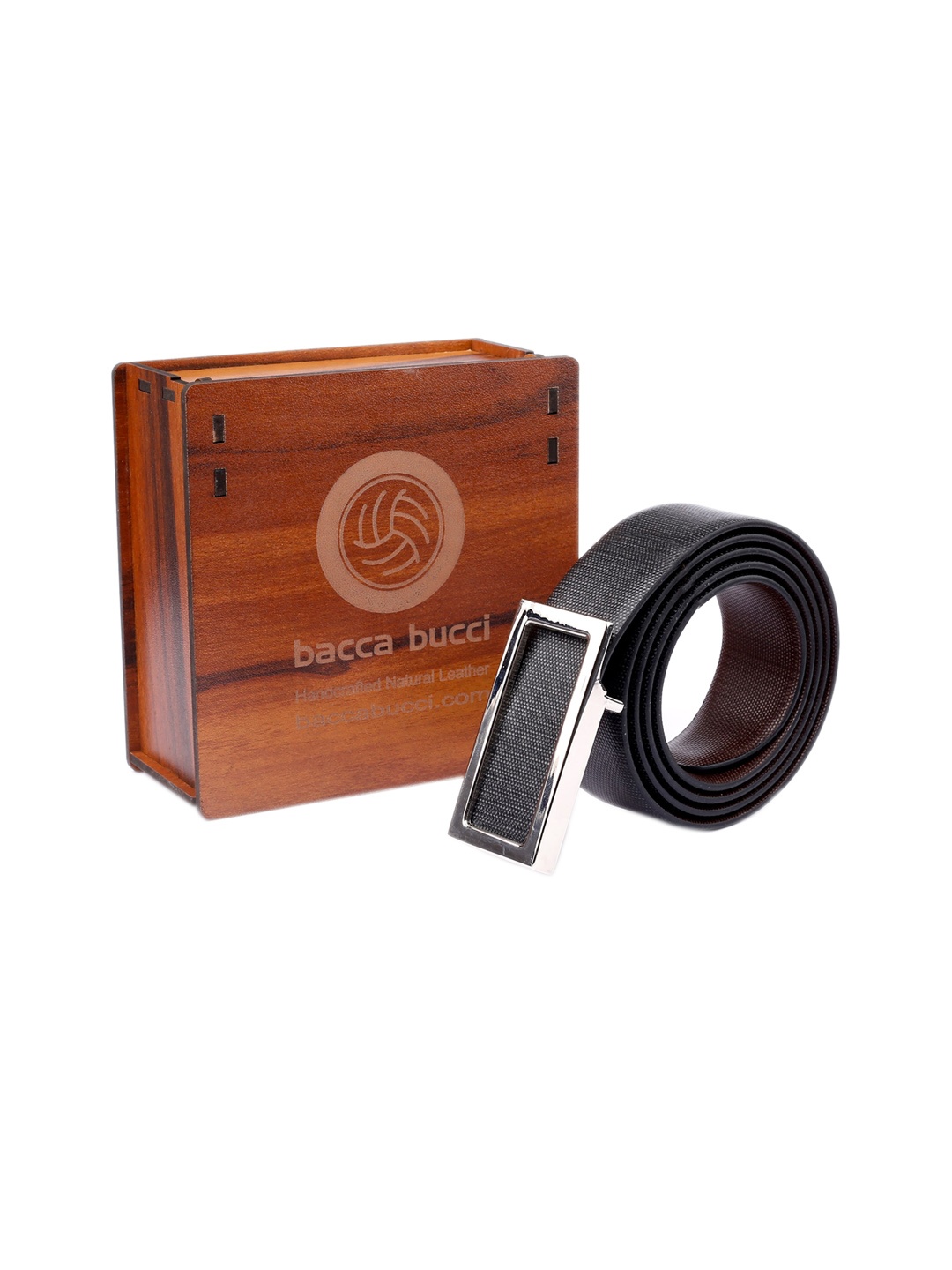 

bacca bucci Men Black Leather Formal Belt