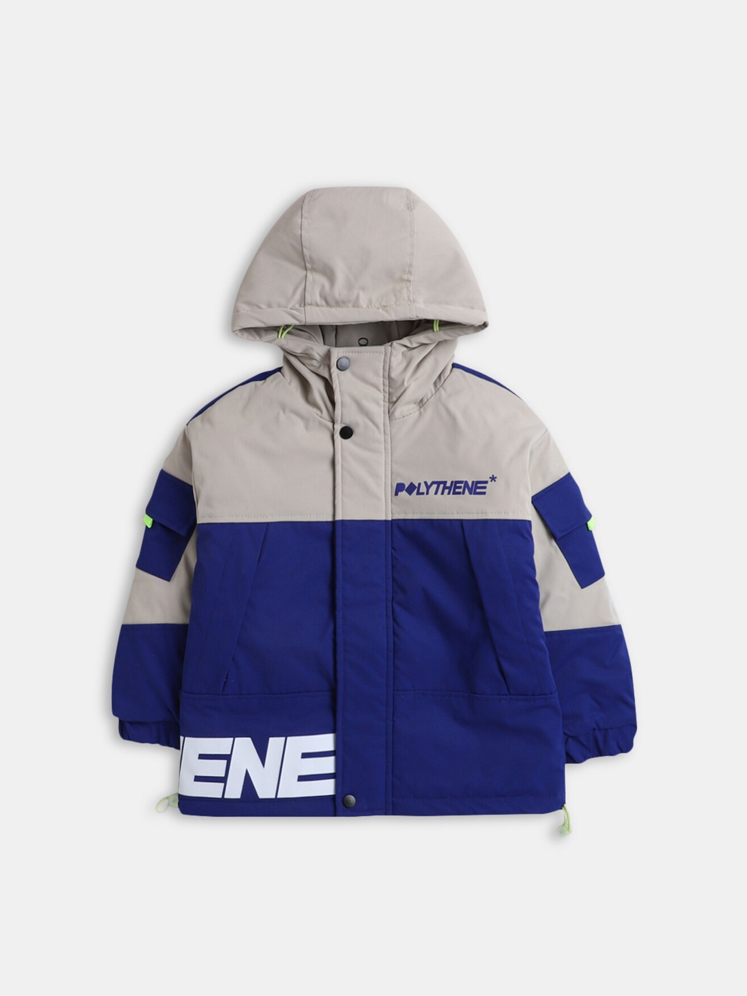 

Hopscotch Boys Blue & Grey Graphic Printed Coats