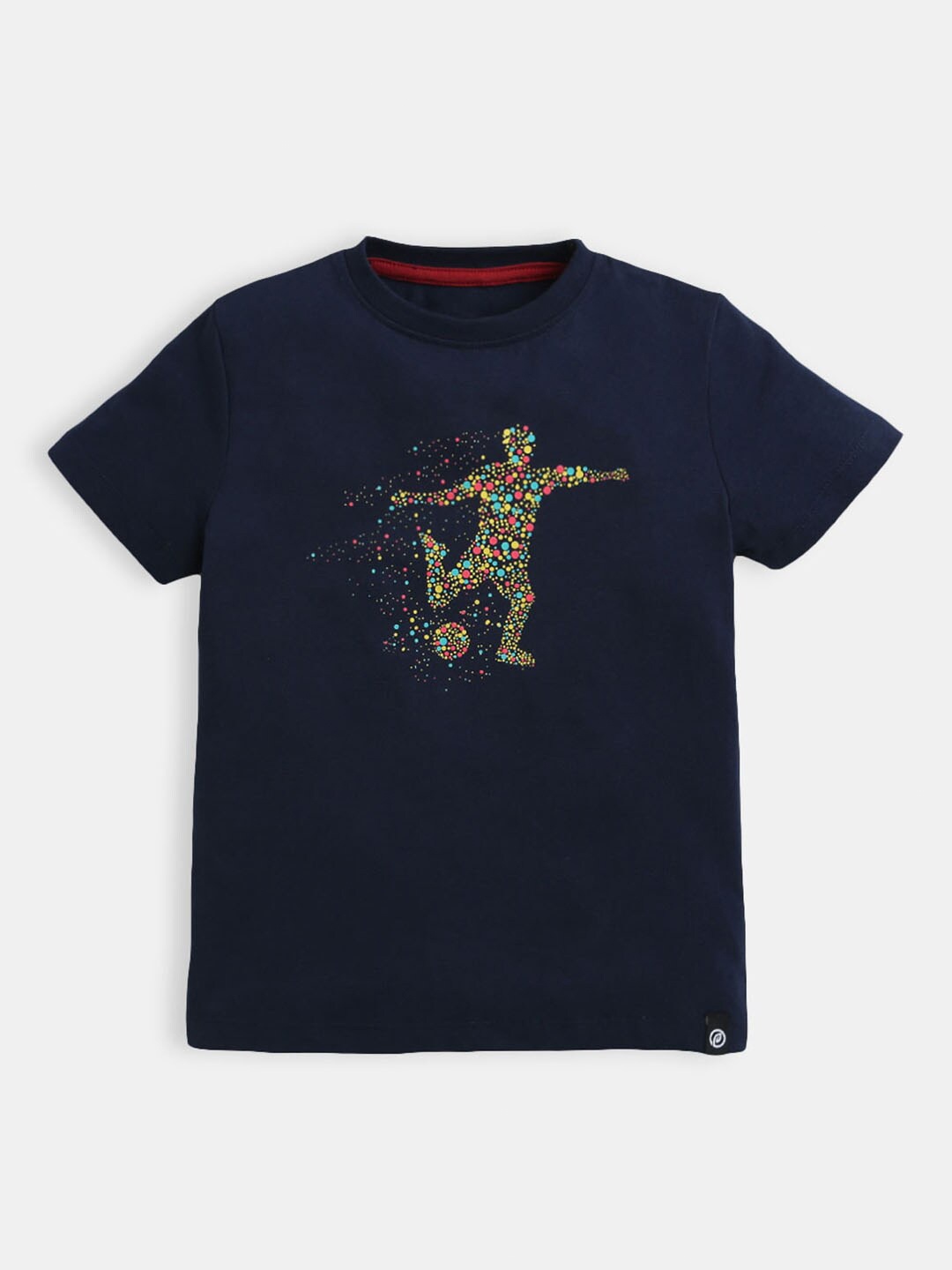 

Hopscotch Boys Navy Blue Printed T-shirt
