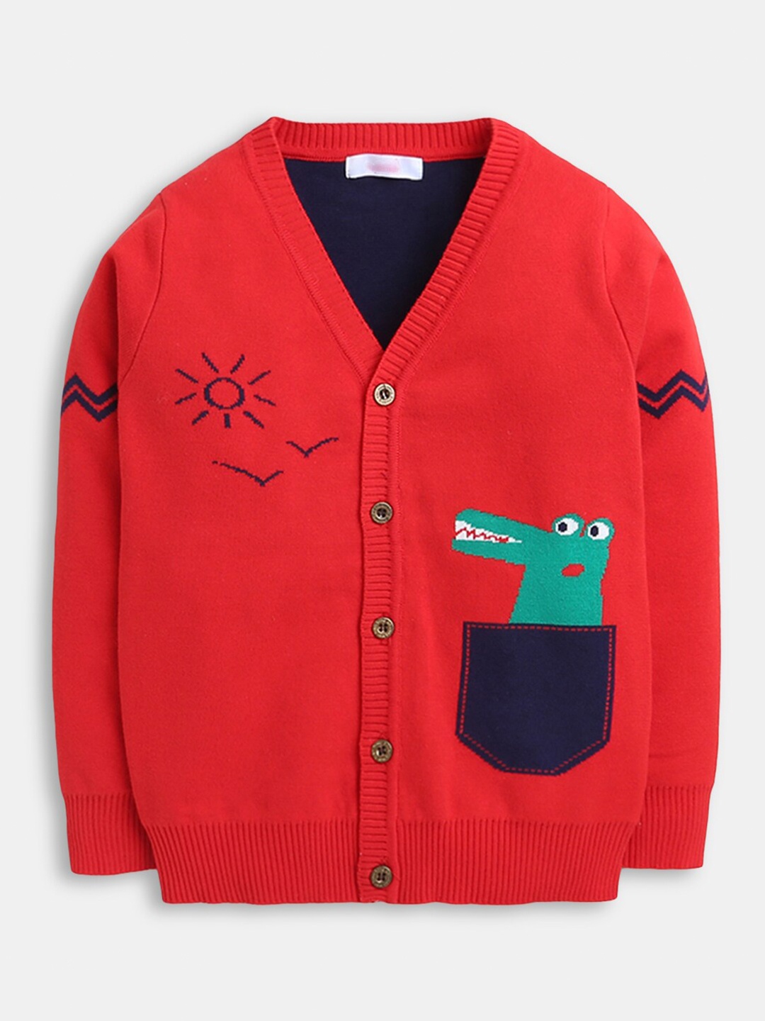 

Hopscotch Boys Red & Green Cardigan
