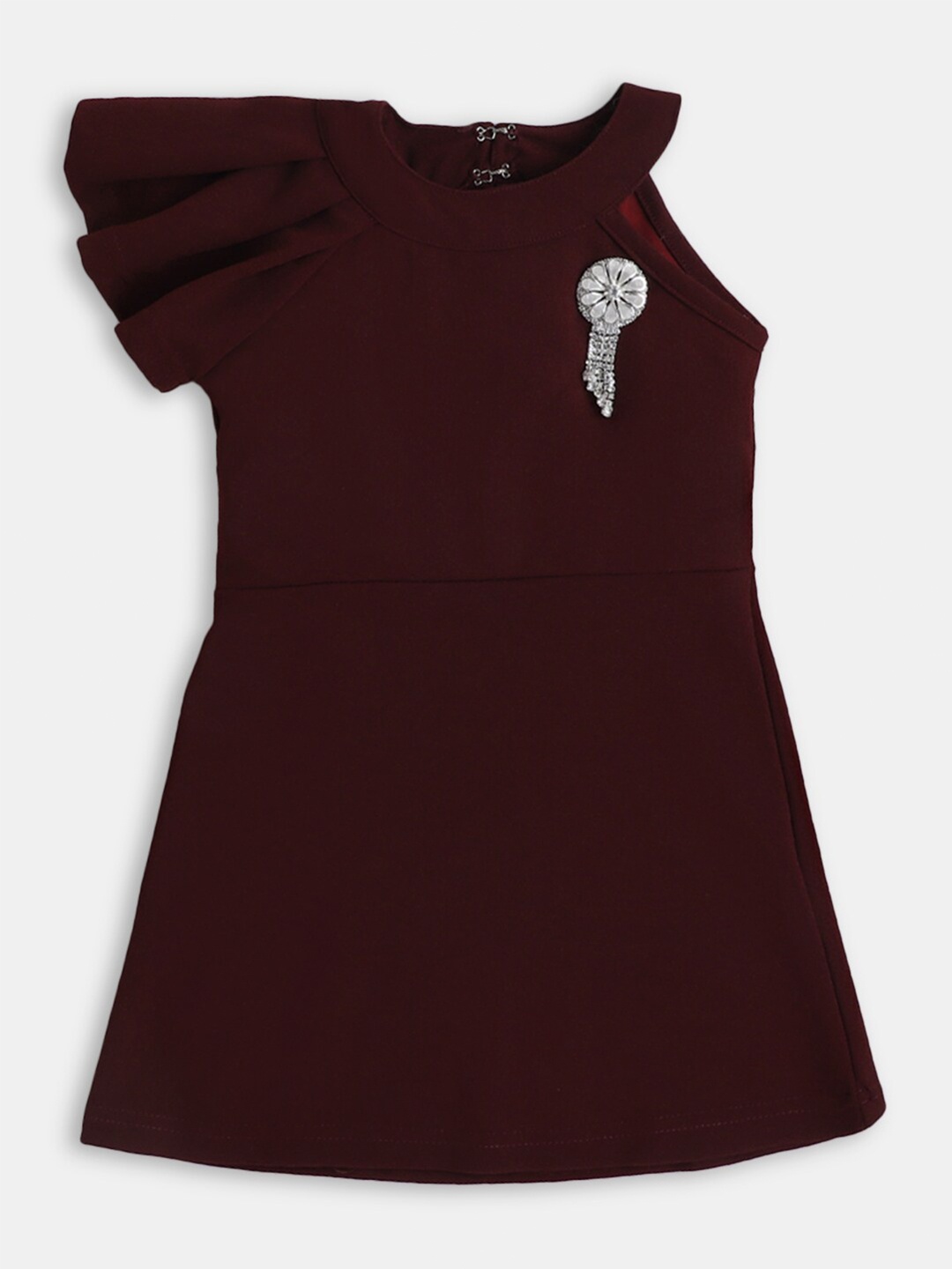 

Hopscotch Burgundy A-Line Dress