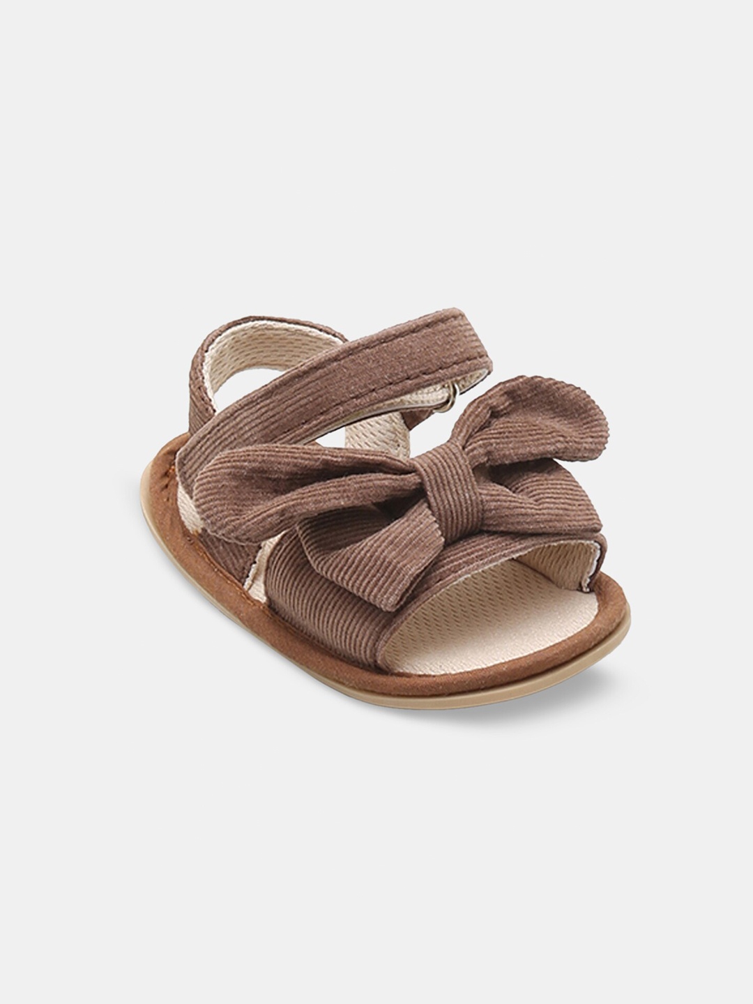 

Hopscotch Girls Brown Open Toe Flats with Bows