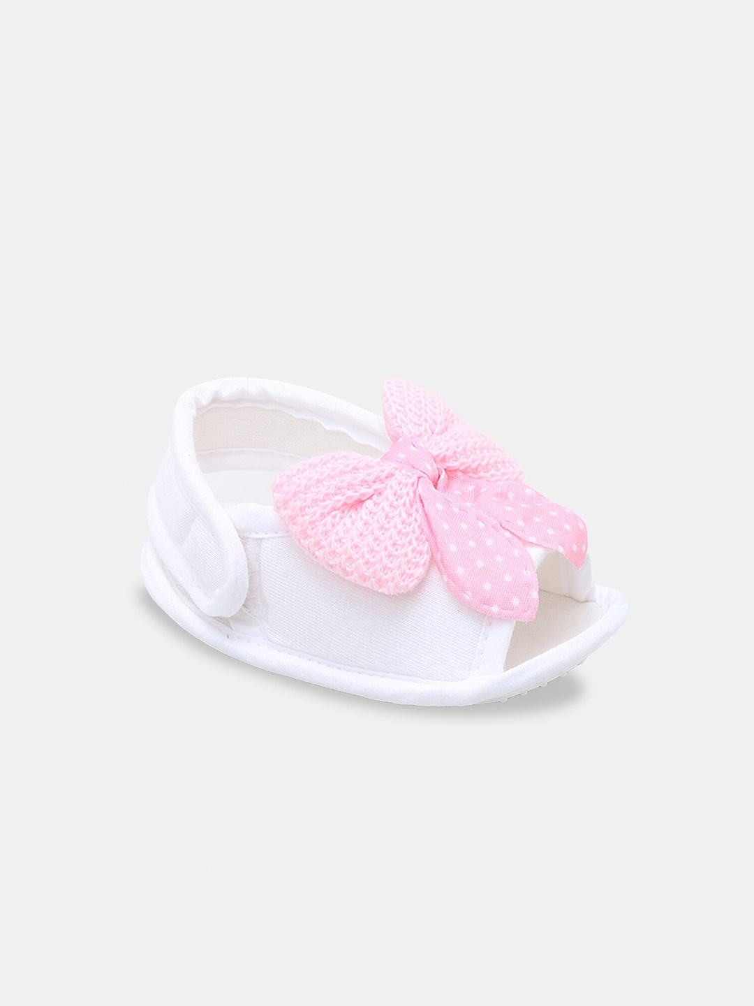 

Hopscotch Girls White Open Toe Flats with Bows