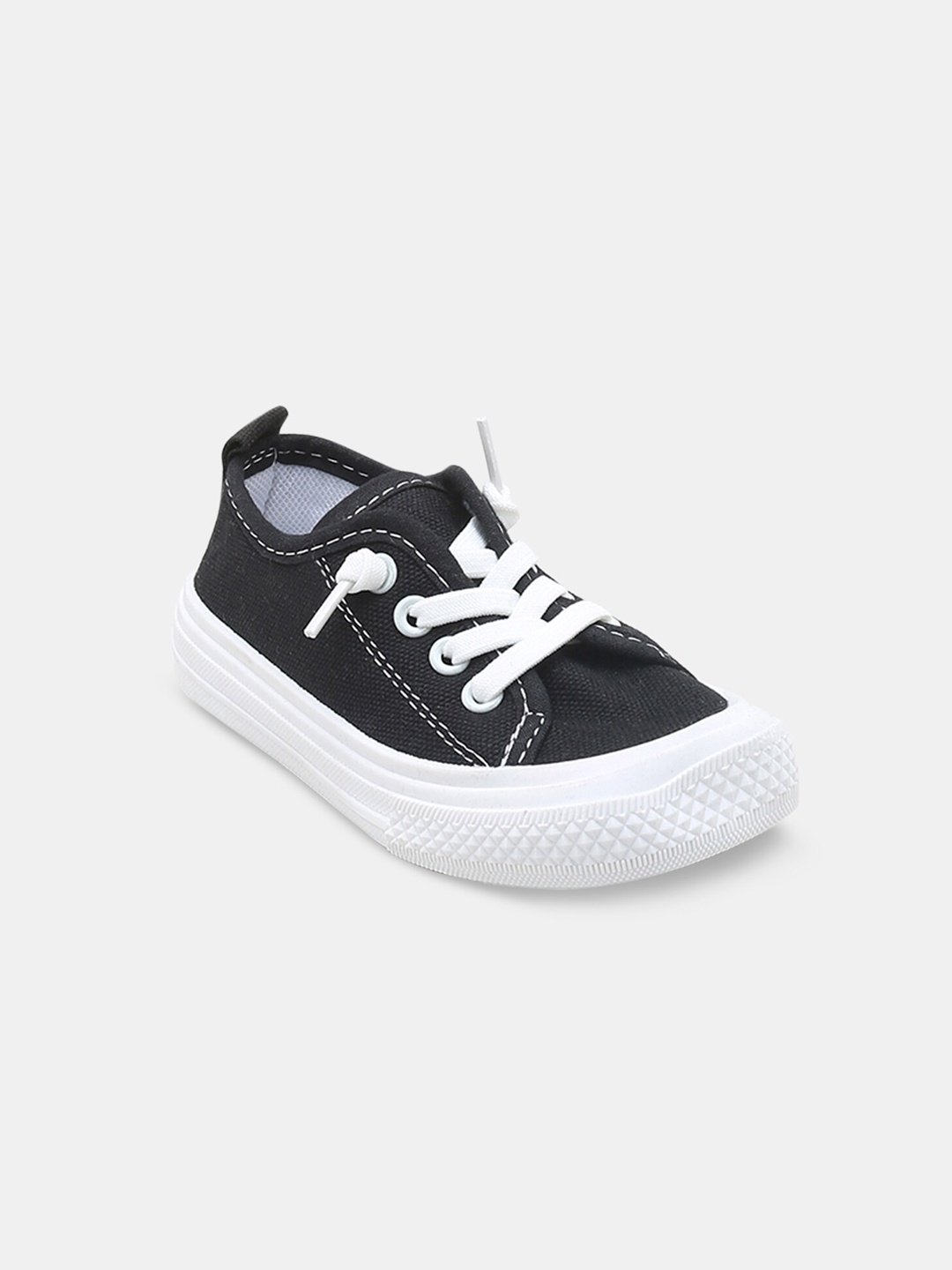 

Hopscotch Unisex Kids Black Slip-On Sneakers