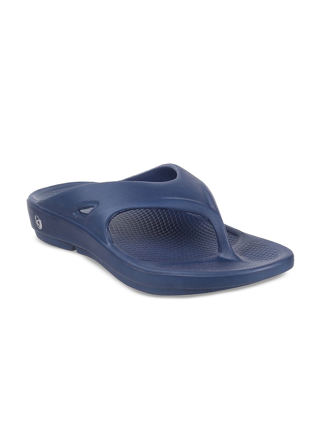 

WALKWAY by Metro Men Blue Solid Rubber Thong Flip-Flops