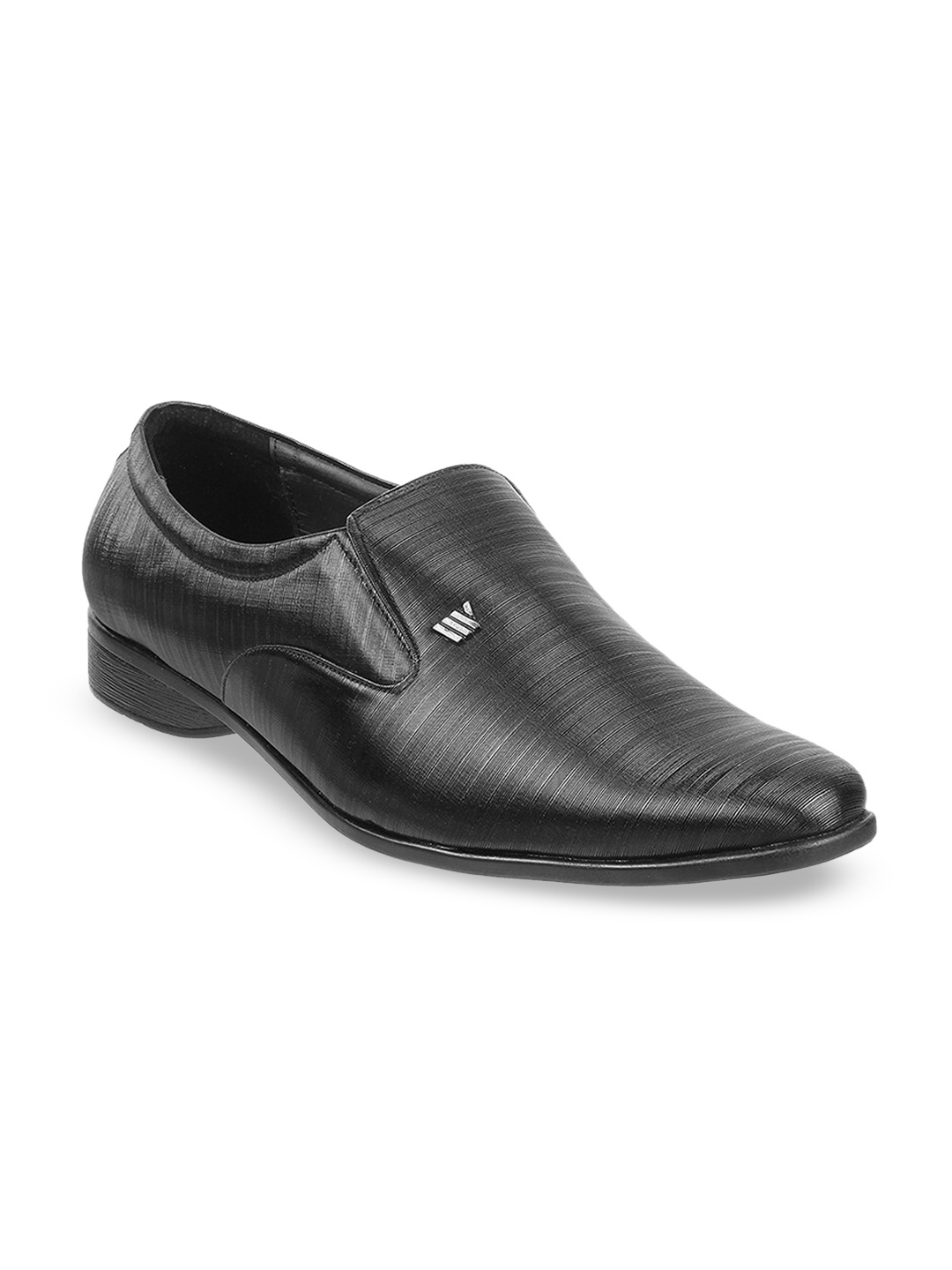 

WALKWAY by Metro Men Black Solid Synthetic Formal Shoes