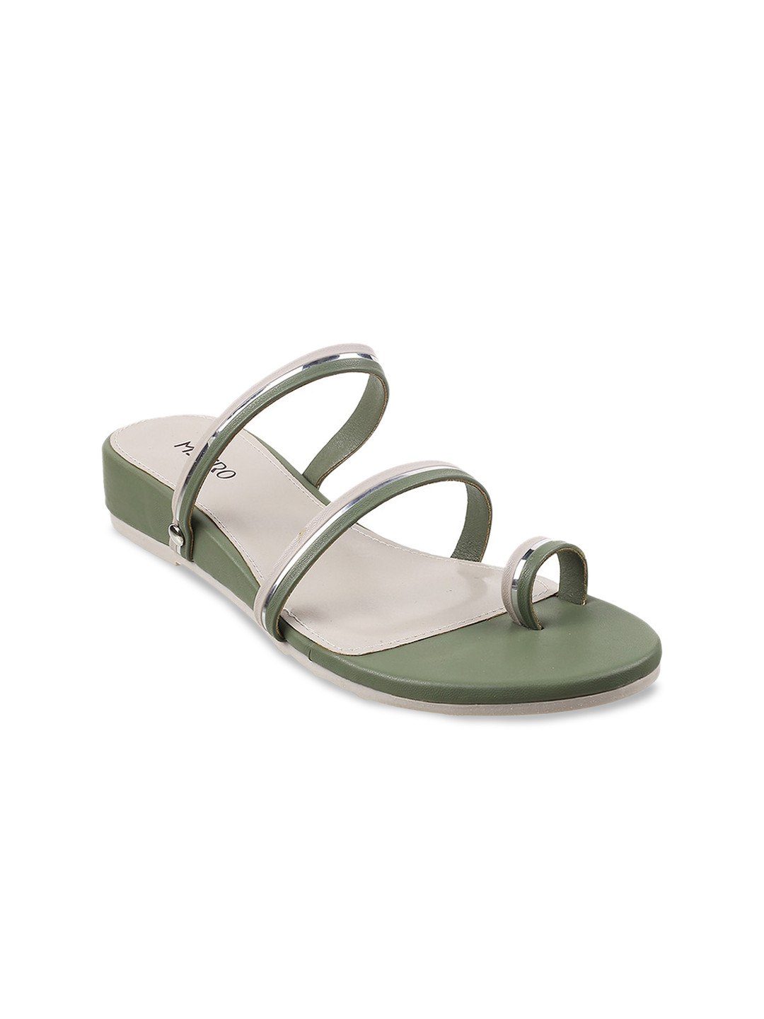

Metro Green & Cream-Coloured Colourblocked Block Sandals