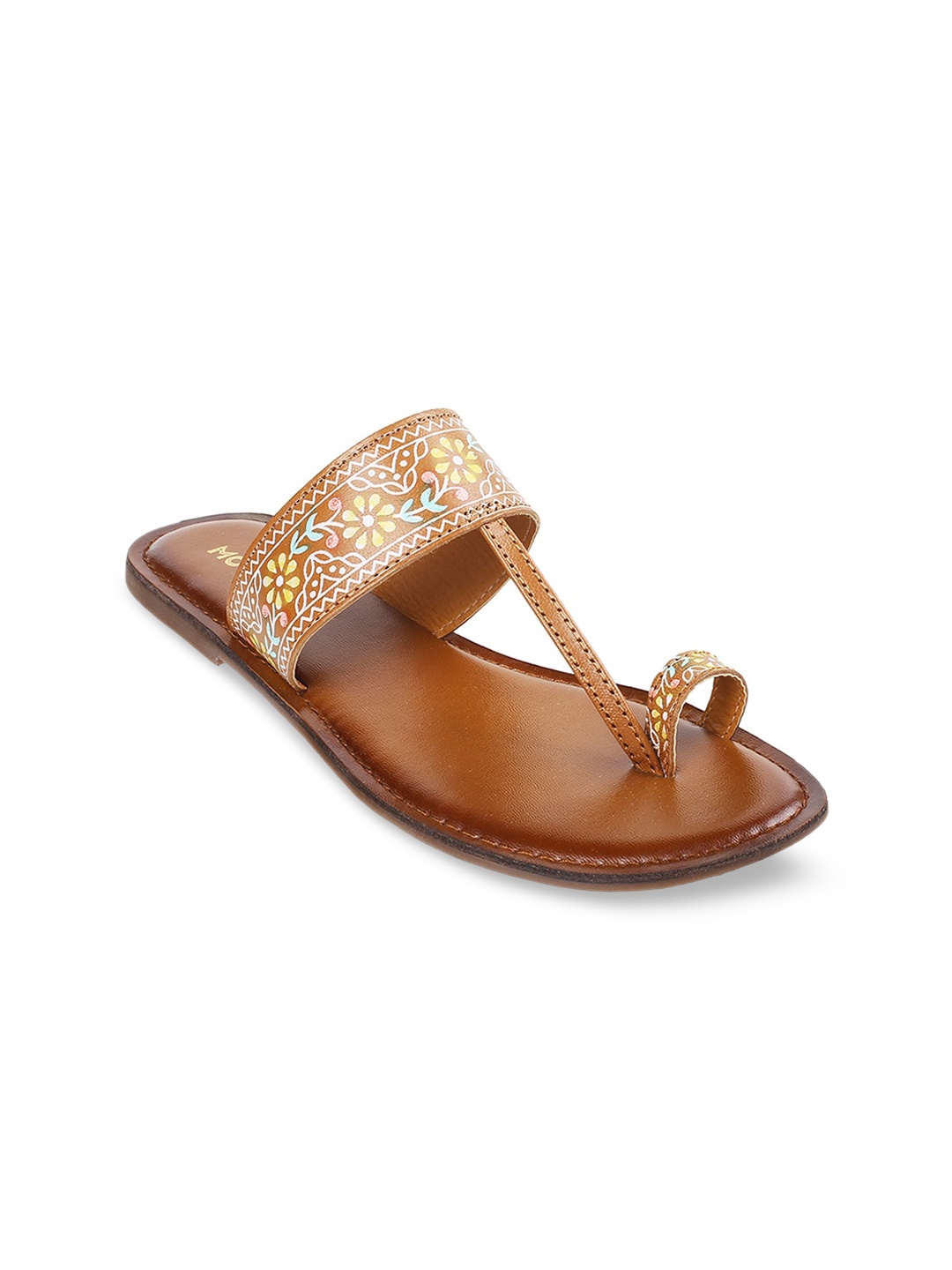 

Mochi Women Tan One Toe Flats
