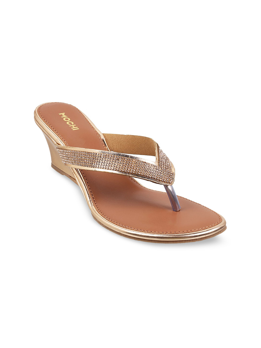 

Mochi Pink Embellished Ethnic Wedge Heels