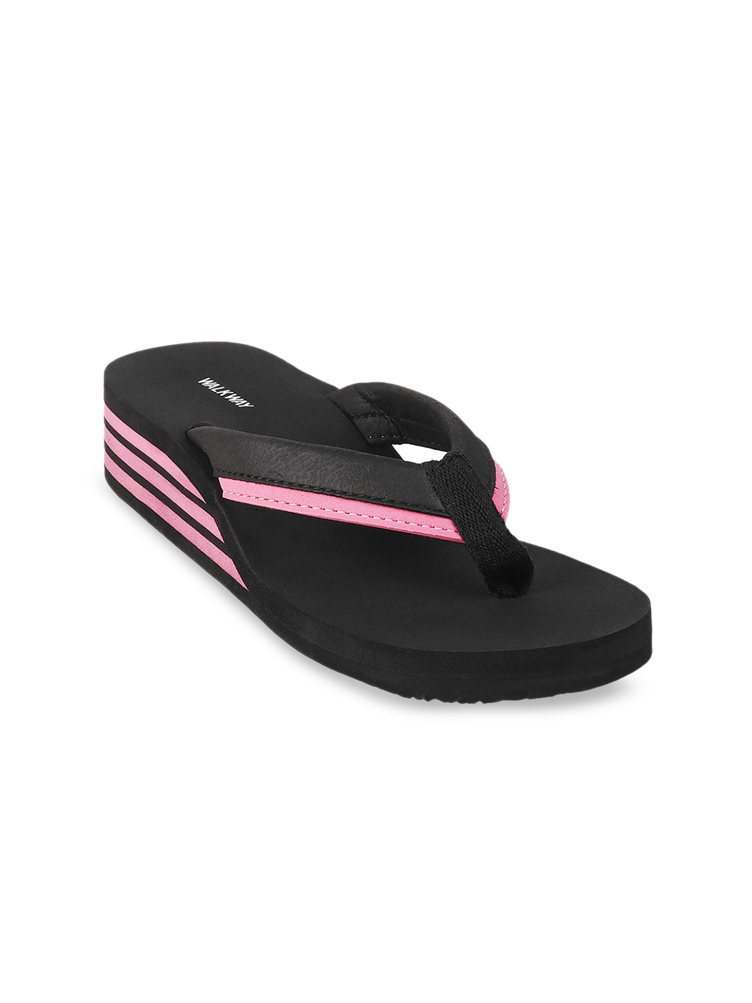 

WALKWAY by Metro Women Blue & Pink Striped Wedge Sandals