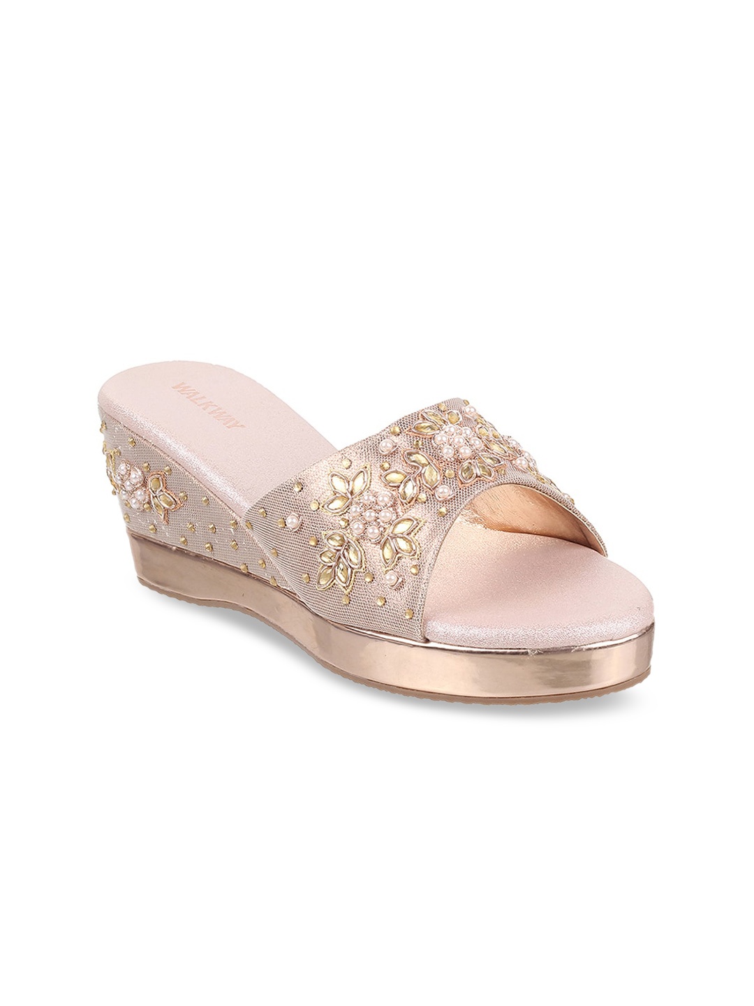 

WALKWAY by Metro Pink Embellished Wedge Heels