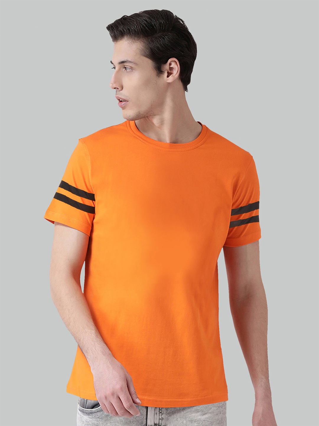 

Trends Tower Men Orange Applique T-shirt