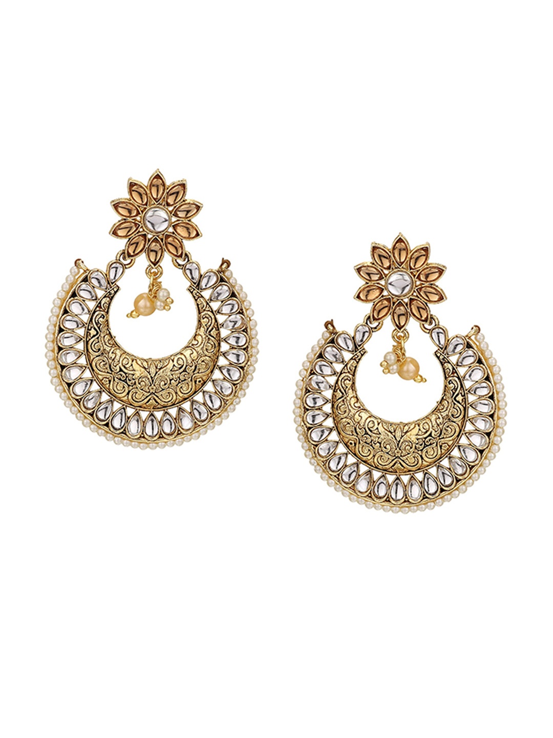 

Sanjog Gold-Toned Classic Drop Earrings