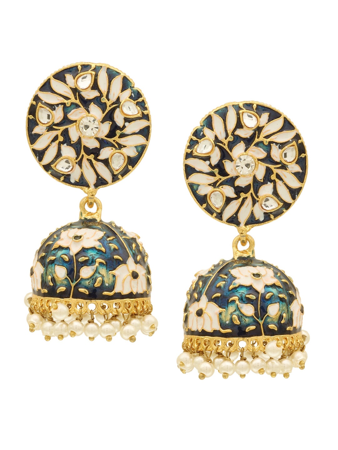 

Sanjog Blue Classic Jhumkas Earrings