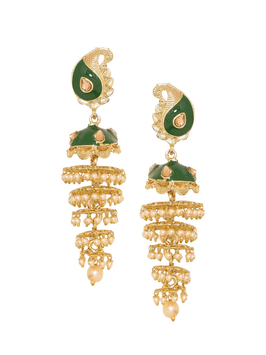 

Sanjog Green Classic Drop Earrings