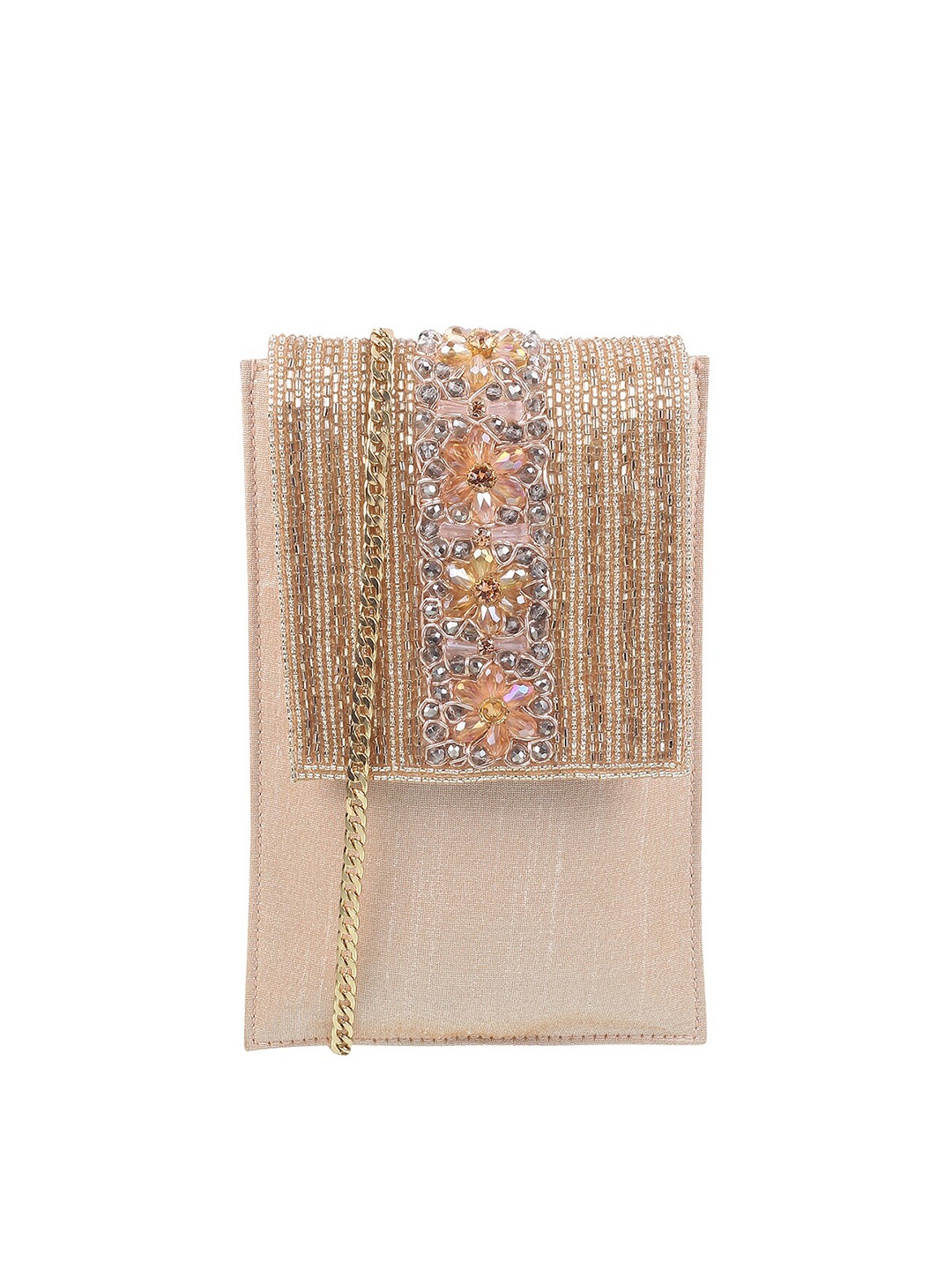 

Mochi Women Rose Gold Woven Design Envelope