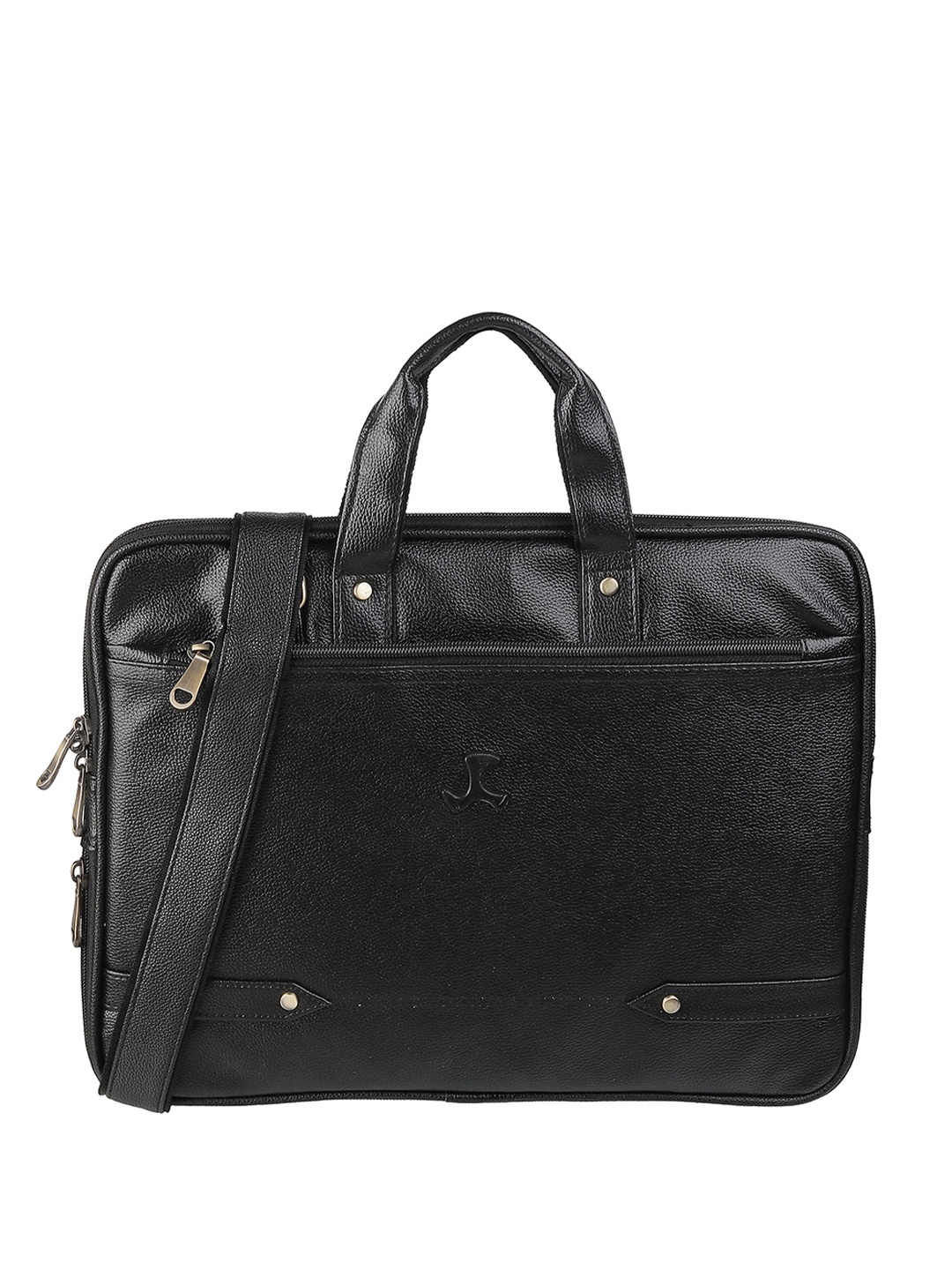 

Mochi Women Textured Laptop Bag, Black