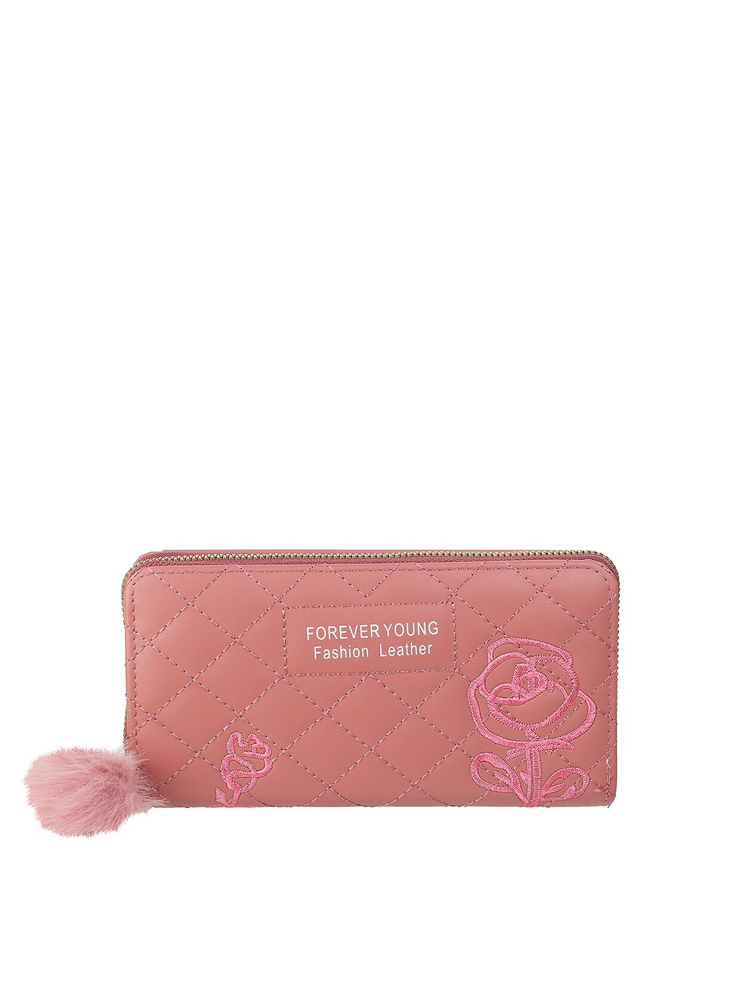 

WALKWAY by Metro Women Pink Quilted Zip Around Wallet