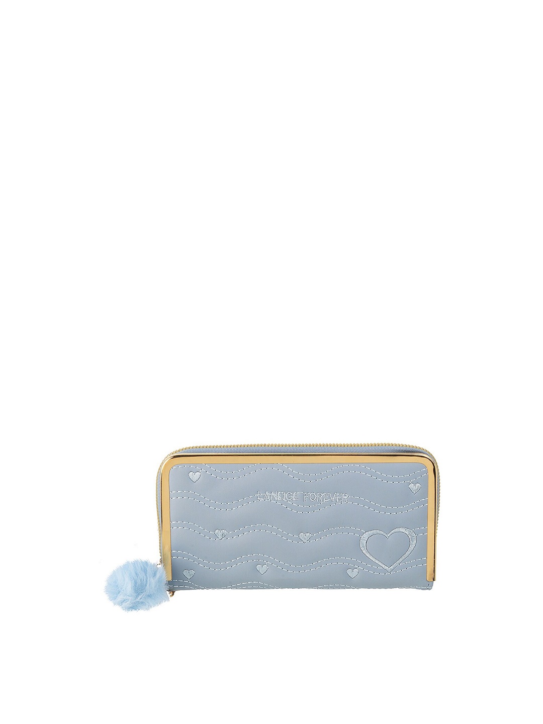 

WALKWAY by Metro Women Blue Geometric Textured Zip Around Wallet