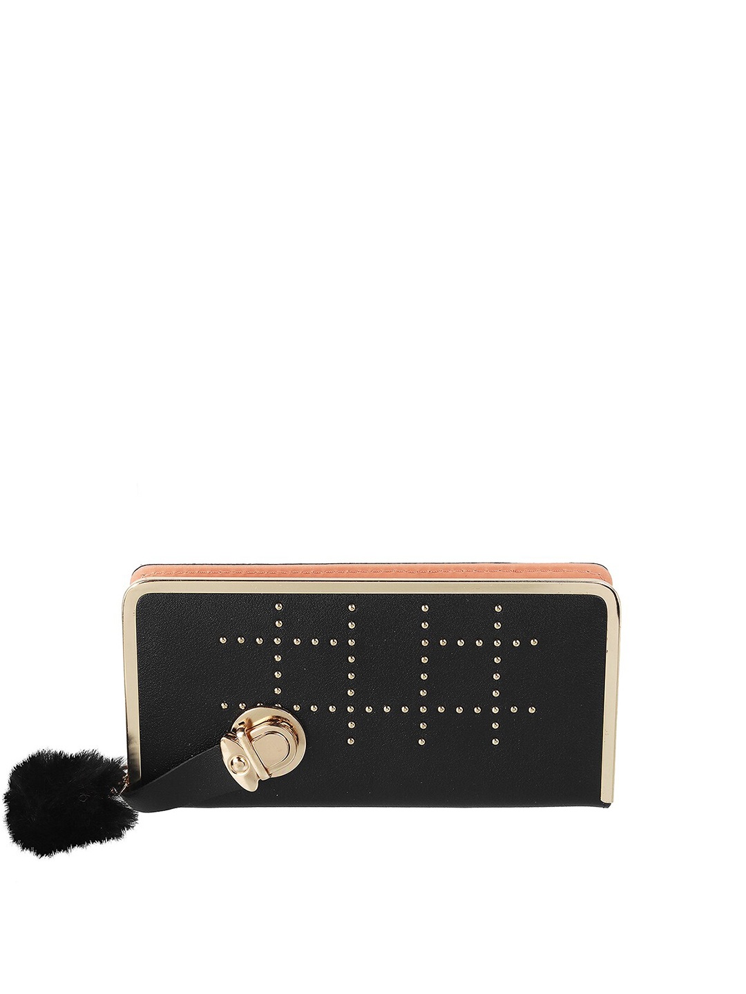 

WALKWAY by Metro Women Black Geometric Embellished Envelope