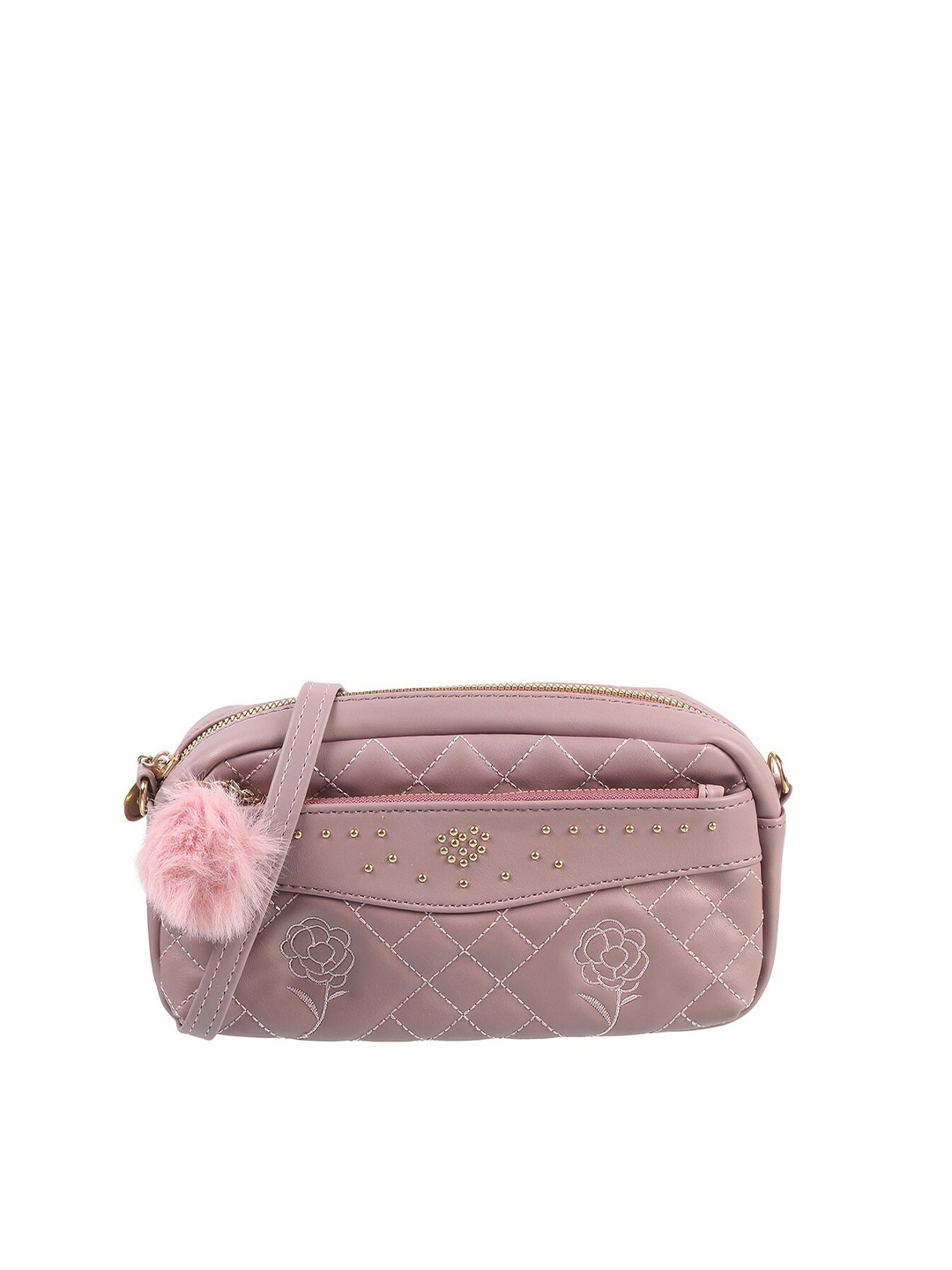 

WALKWAY by Metro Women Purple Embroidered Zip Around Wallet