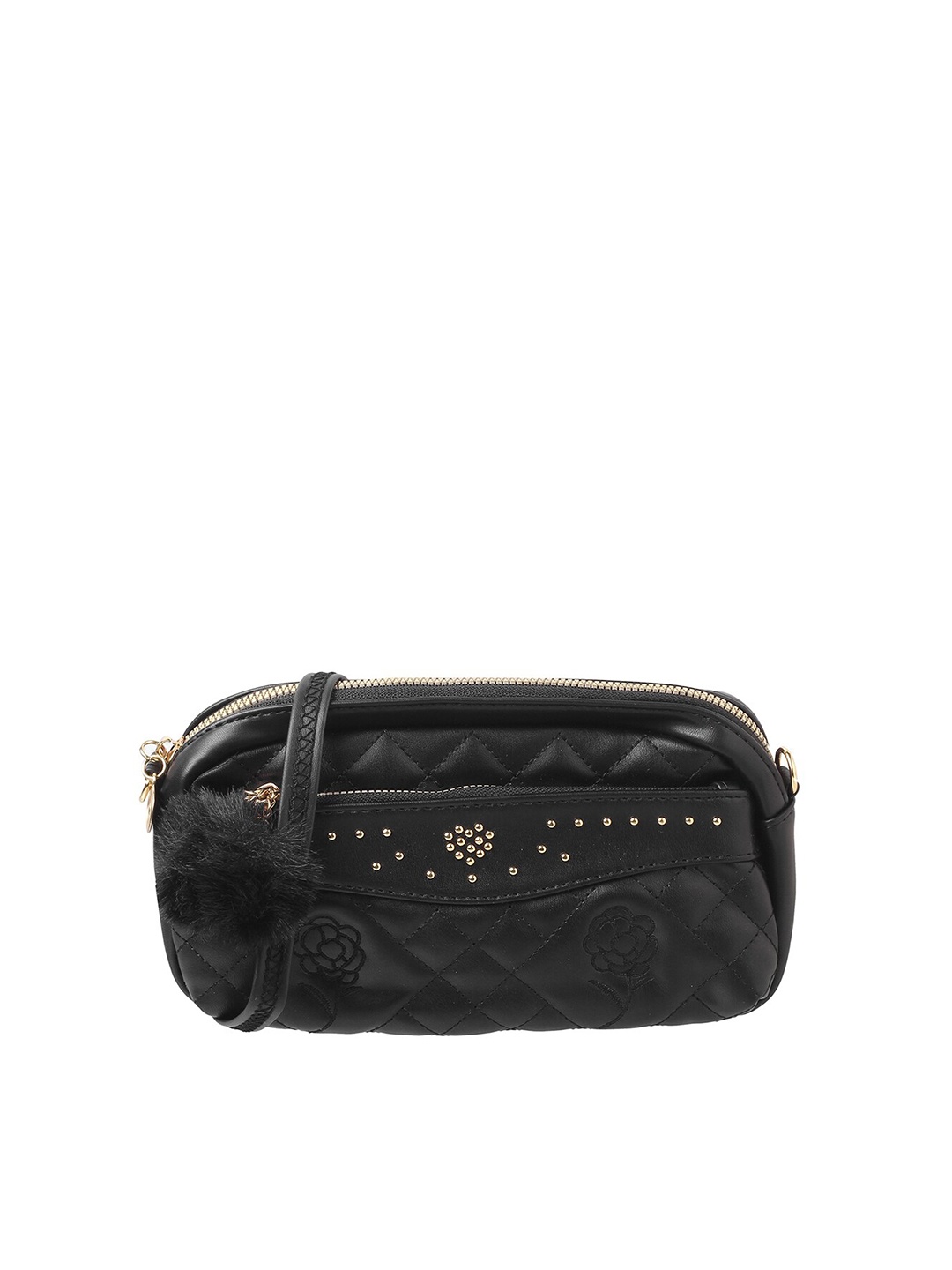 

WALKWAY by Metro Women Black Quilted Zip Around Wallet