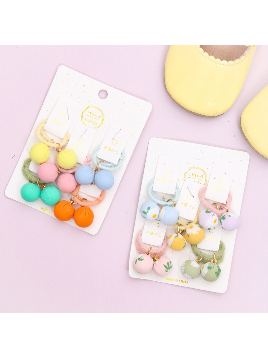 

Yellow Bee Girls Yellow & Green Ponytail Holders