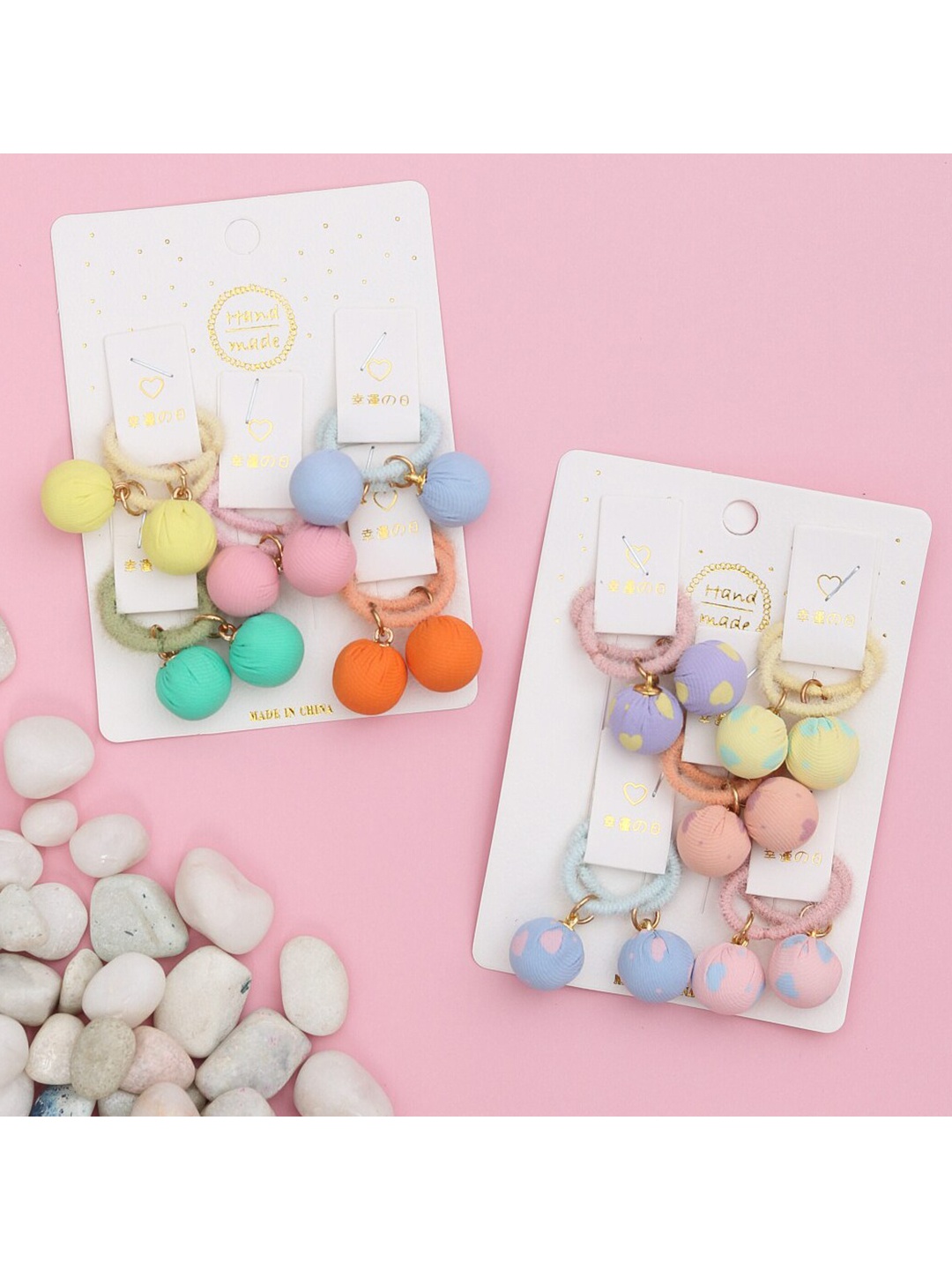 

Yellow Bee Girls Blue & Green Ponytail Holders