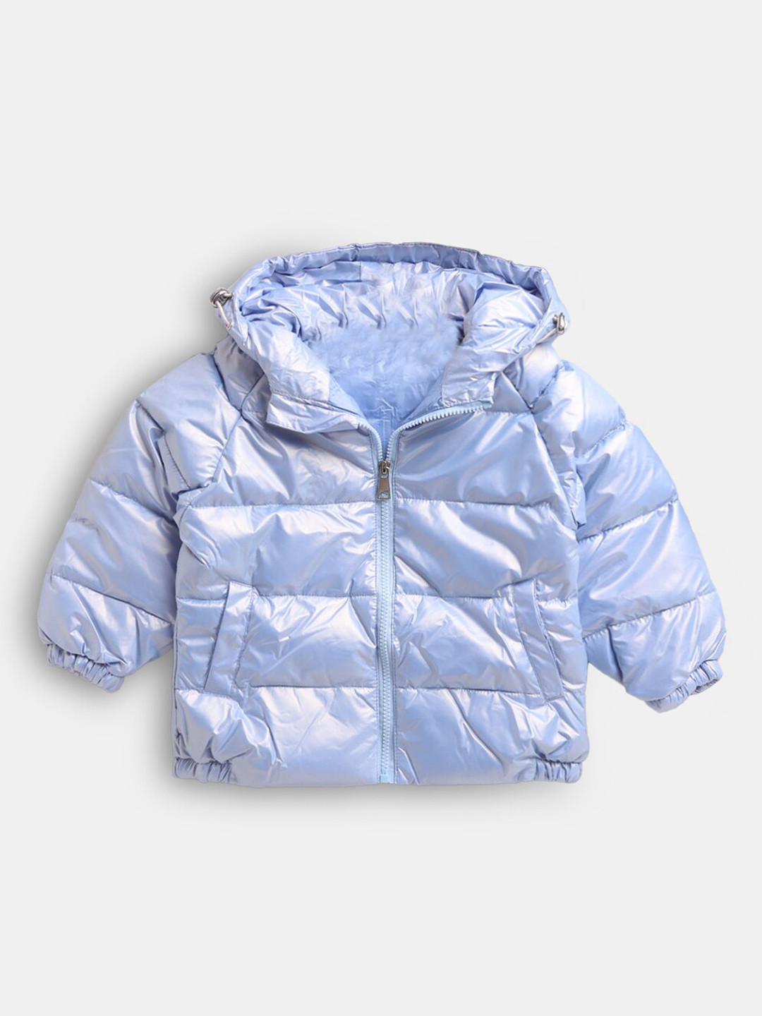 

Hopscotch Boys Blue Solid Puffer Coat