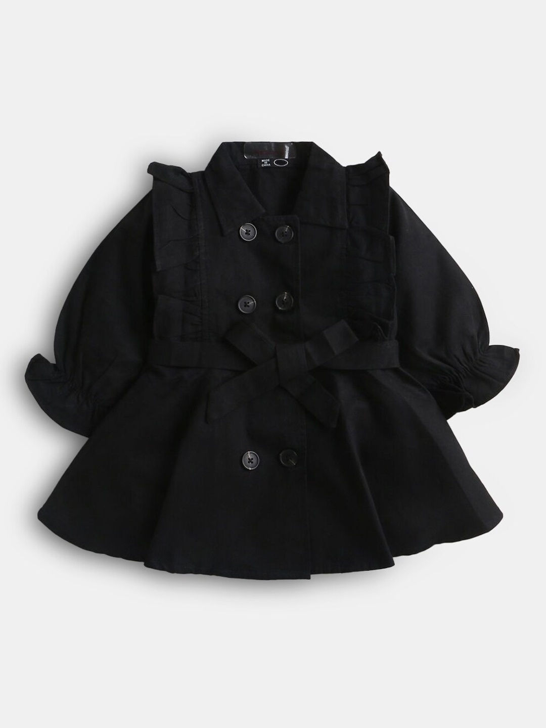 

Hopscotch Girls Black Solid Pea Coats