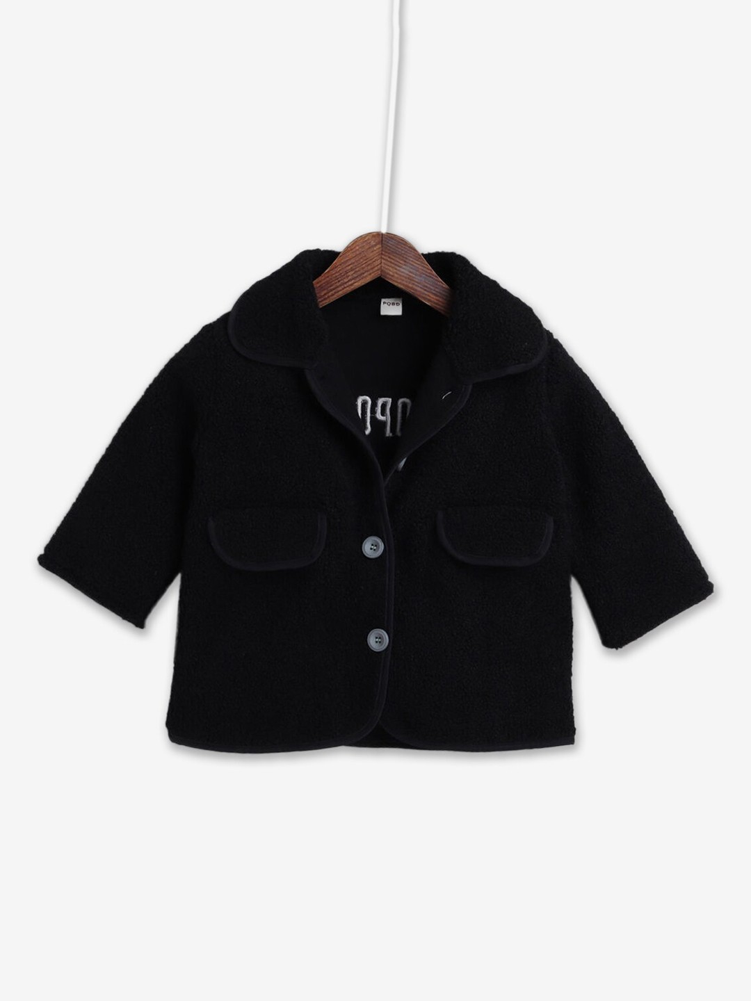 

Hopscotch Boys Black Solid Coat