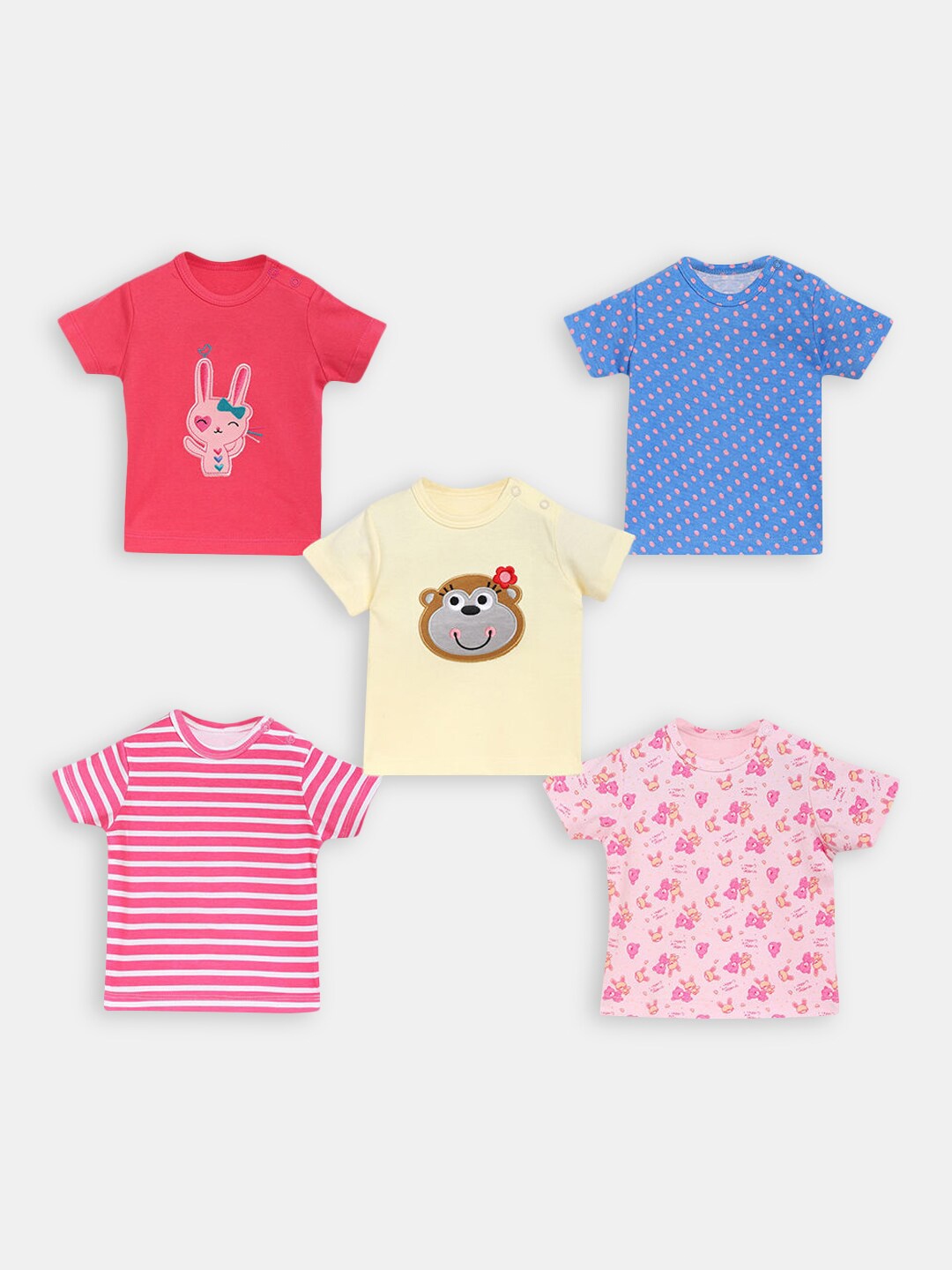 

Hopscotch Boys Pack of 5 Printed Cotton T-shirts, Blue